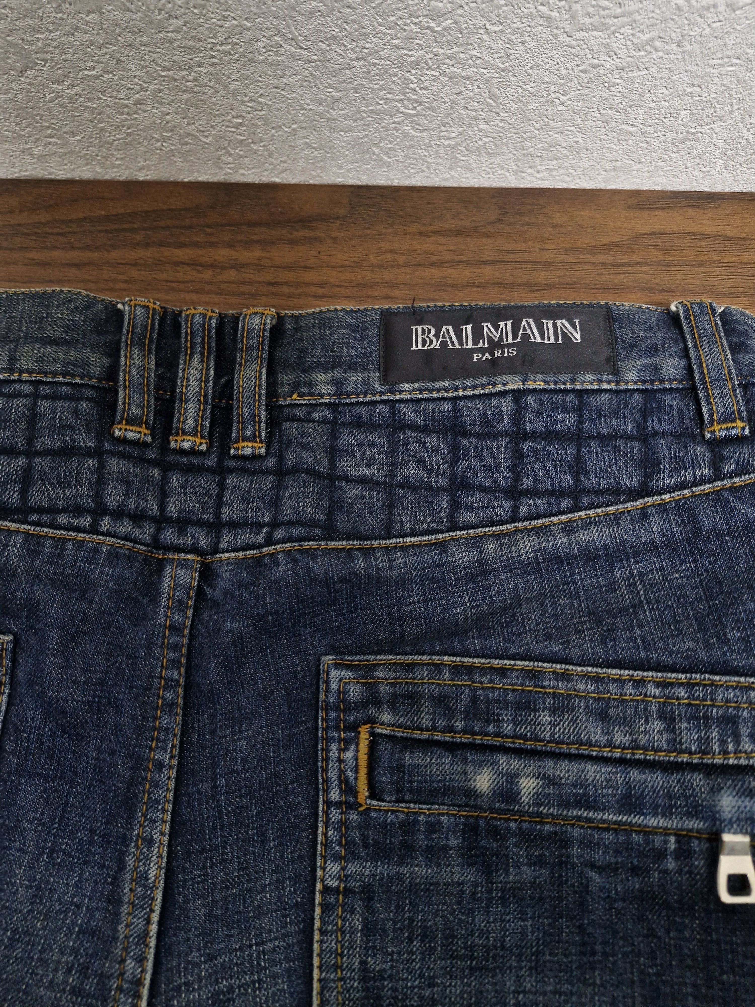 Balmain BALMAIN FW12 Quilted Biker Jeans Size US 30 / EU 46 - 4 Thumbnail