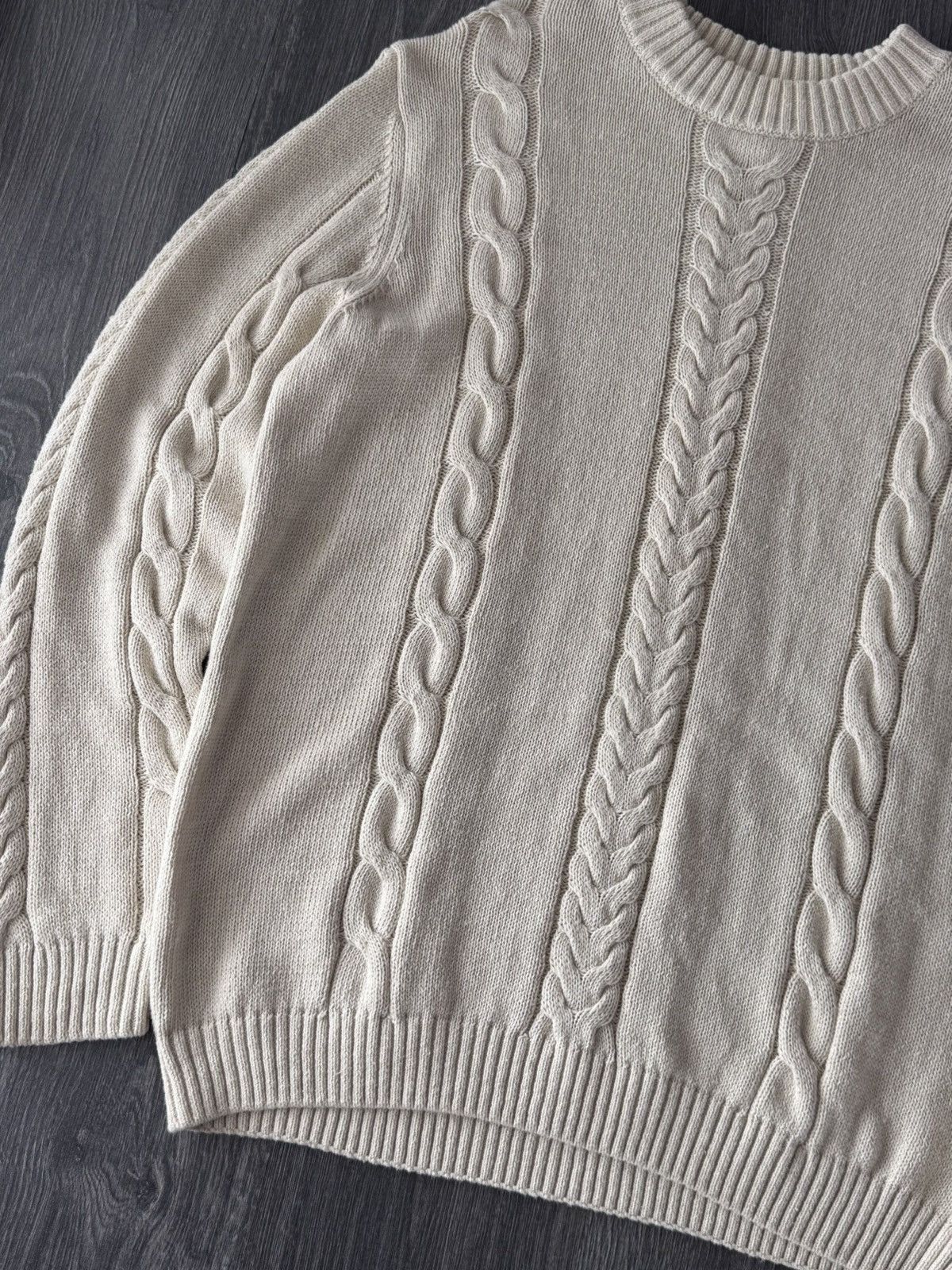 Wrangler Y2K Vintage Avantgarde Wrangler Oversized Cable Sweater Size US XL / EU 56 / 4 - 2 Thumbnail