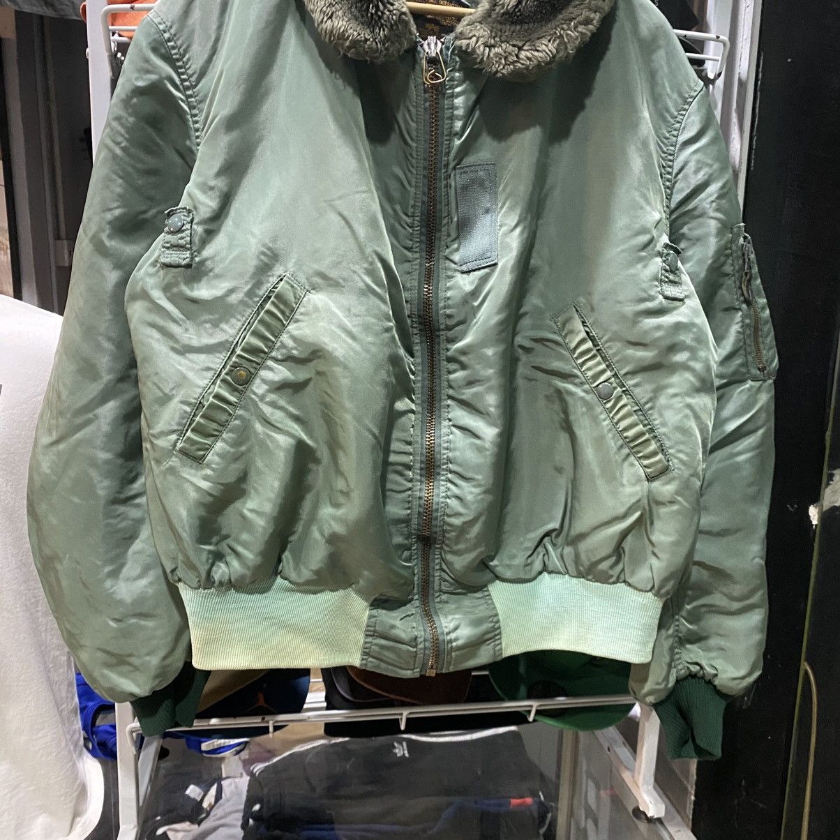 Alpha Industries × If Six Was Nine Vintage Alpha Industries B-15D Fur Hood Flight Bomber Jacket Size US XXL / EU 58 / 5 - 5 Thumbnail