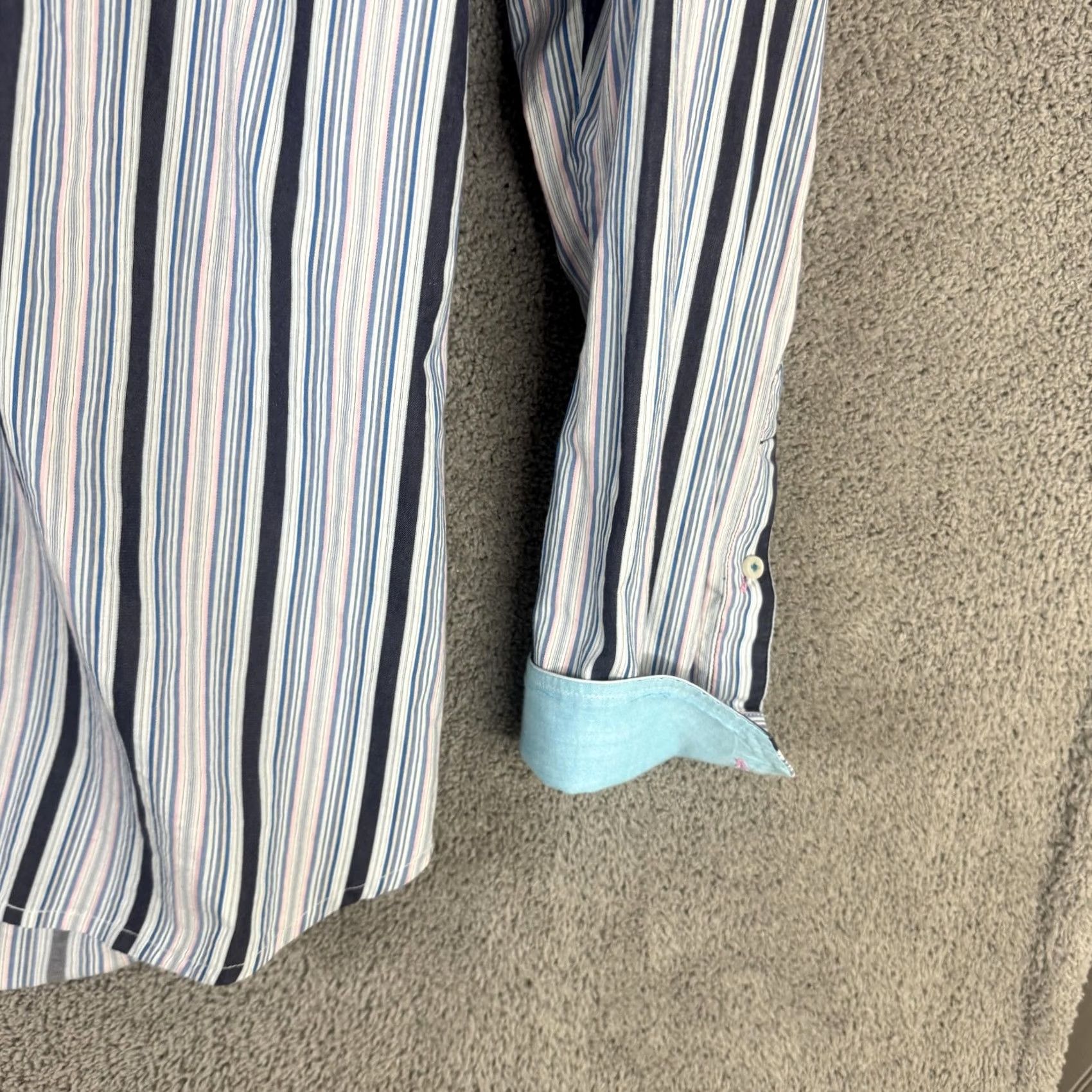 Tommy Bahama Tommy Bahama Shirt Mens M Blue Stripe Island Modern Fit Long Sleeve Cotton Shirt Size US M / EU 48-50 / 2 - 3 Thumbnail