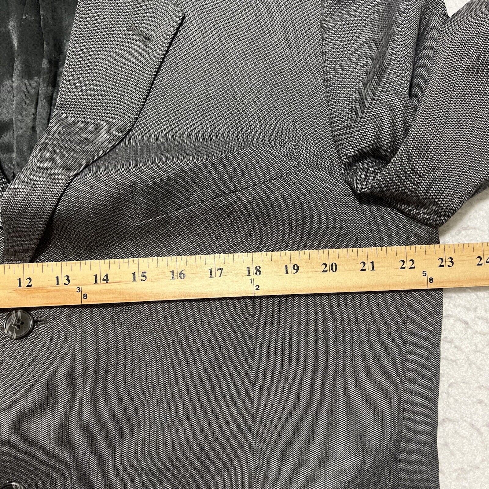 Joseph Abboud Joseph Abboud Worsted Wool Gray Suit Jacket Nordstrom USA Size 44L - 11 Thumbnail