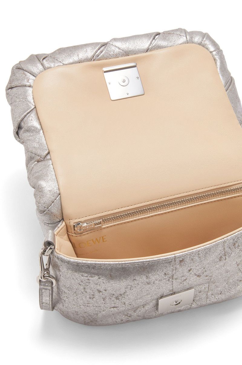 Loewe o1in1g0426 Size: OS/ Goya Mini Puffer Bag in Silver Size ONE SIZE - 6 Thumbnail