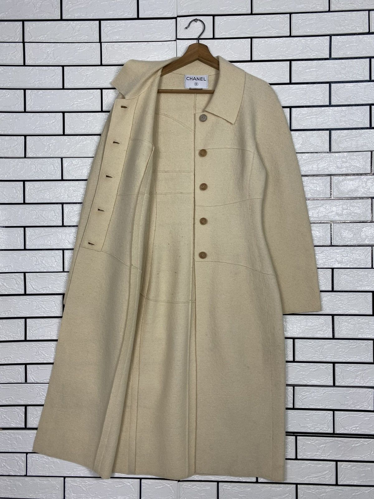 Chanel 🔥VINTAGE LONG JACKET DRESS BUTTON CHANEL WOOL Size XS / US 0-2 / IT 36-38 - 12 Thumbnail
