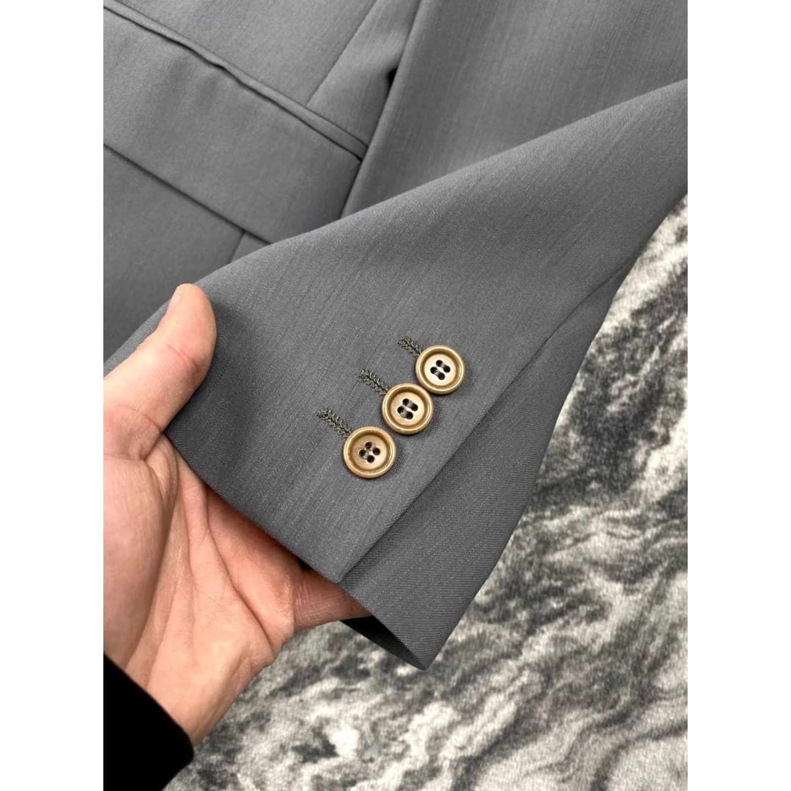 Balmain Balmain Wool 2 Piece Blazer Pants Men 44L Gray Size 44R - 3 Thumbnail