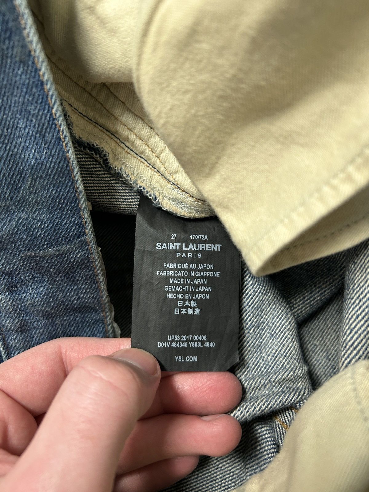 Saint Laurent Paris FW2017 D02 Waxed Jeans Size US 27 - 7 Thumbnail
