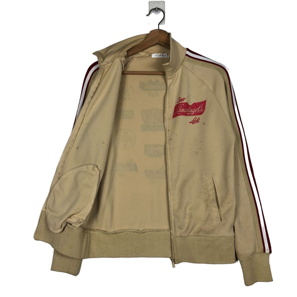 Japanese Brand 🔥VINTAGE ZIPPER JACKET TINKS BEER BOTTLE BIG LOGO Size US S / EU 44-46 / 1 - 13 Thumbnail