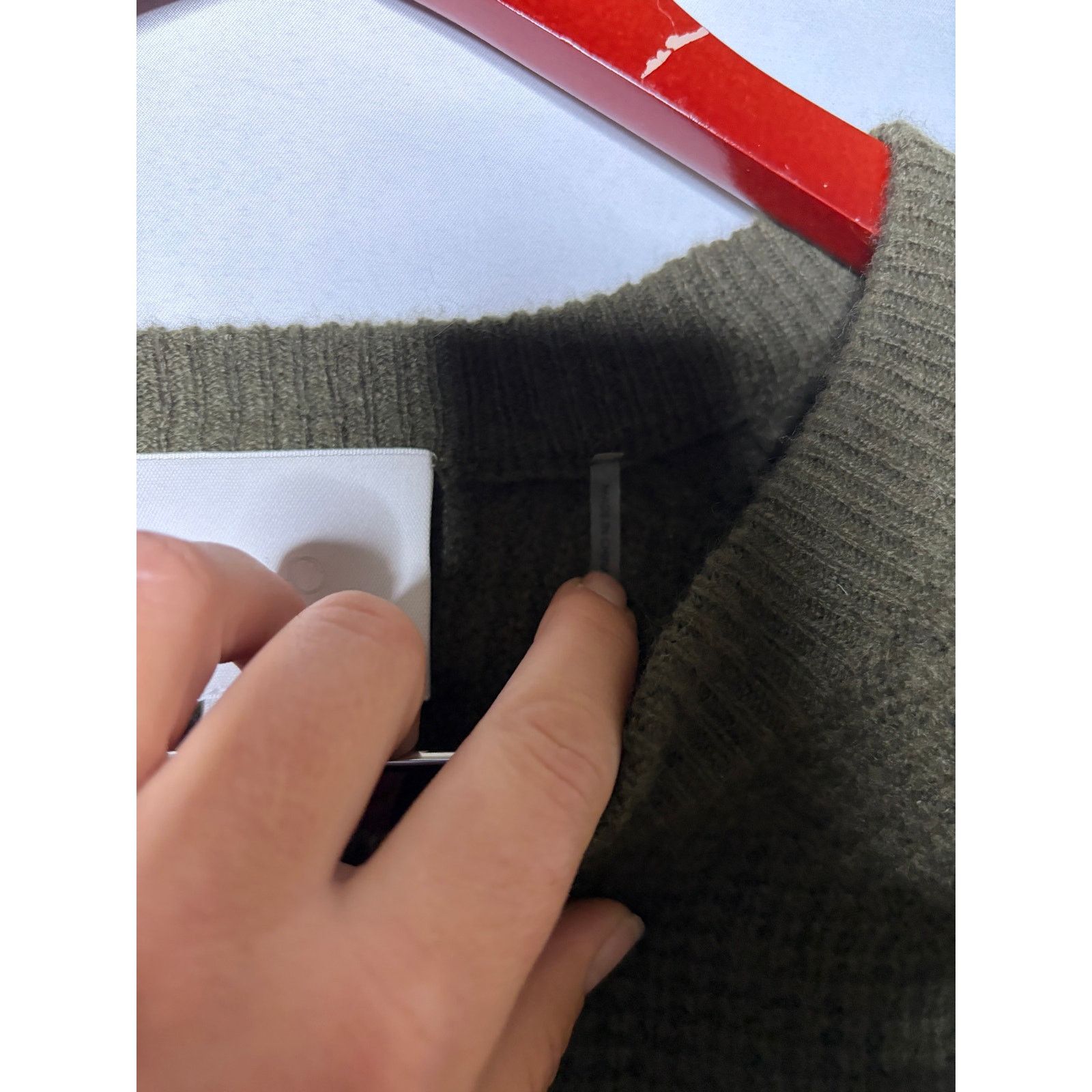 Other Leallo olive green khaki crewneck 100% cashmere sweater sz M Size M / US 6-8 / IT 42-44 - 3 Thumbnail