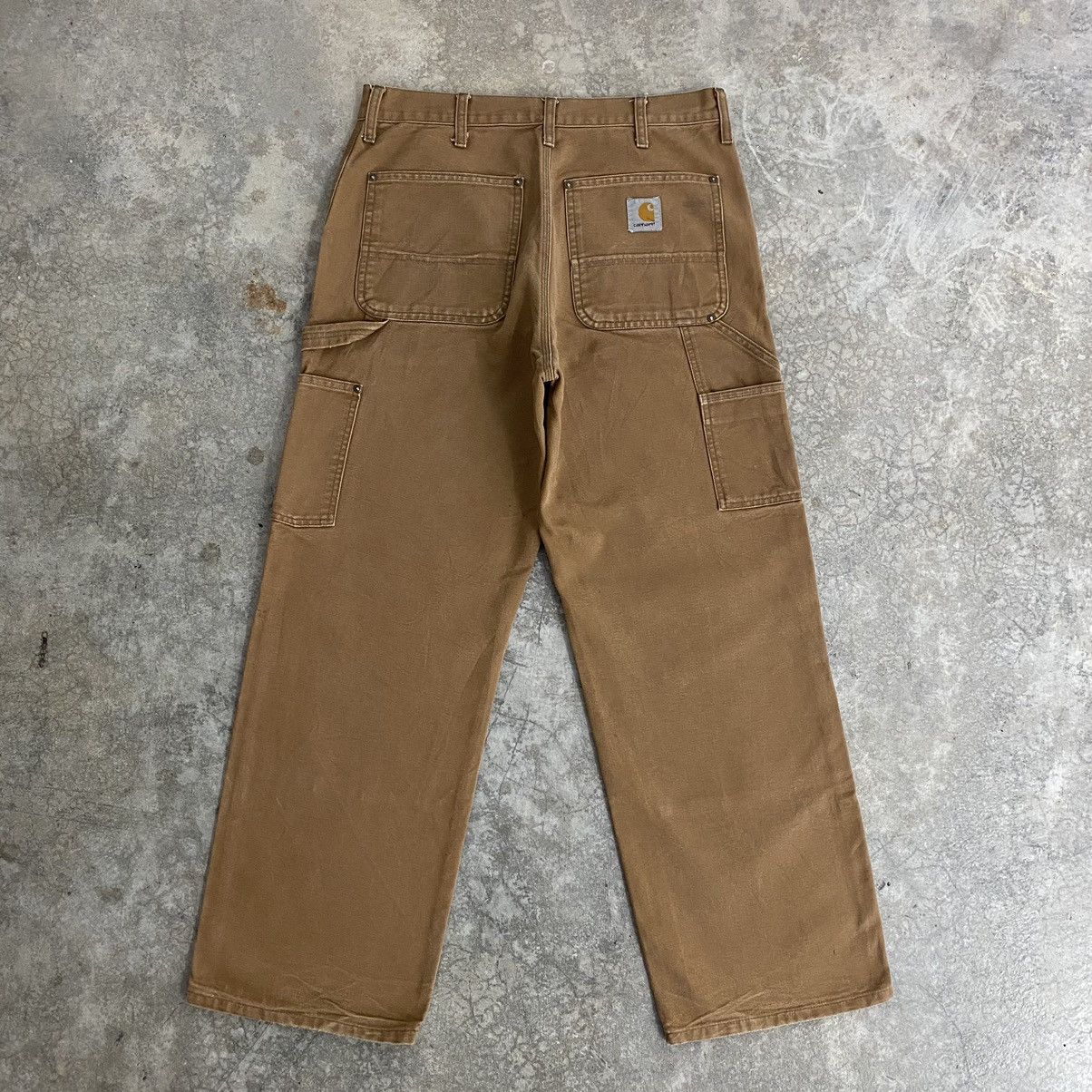Carhartt Vintage Carhartt Double Knee Tan Dirty Carpenter Pants Size US 33 - 14 Thumbnail