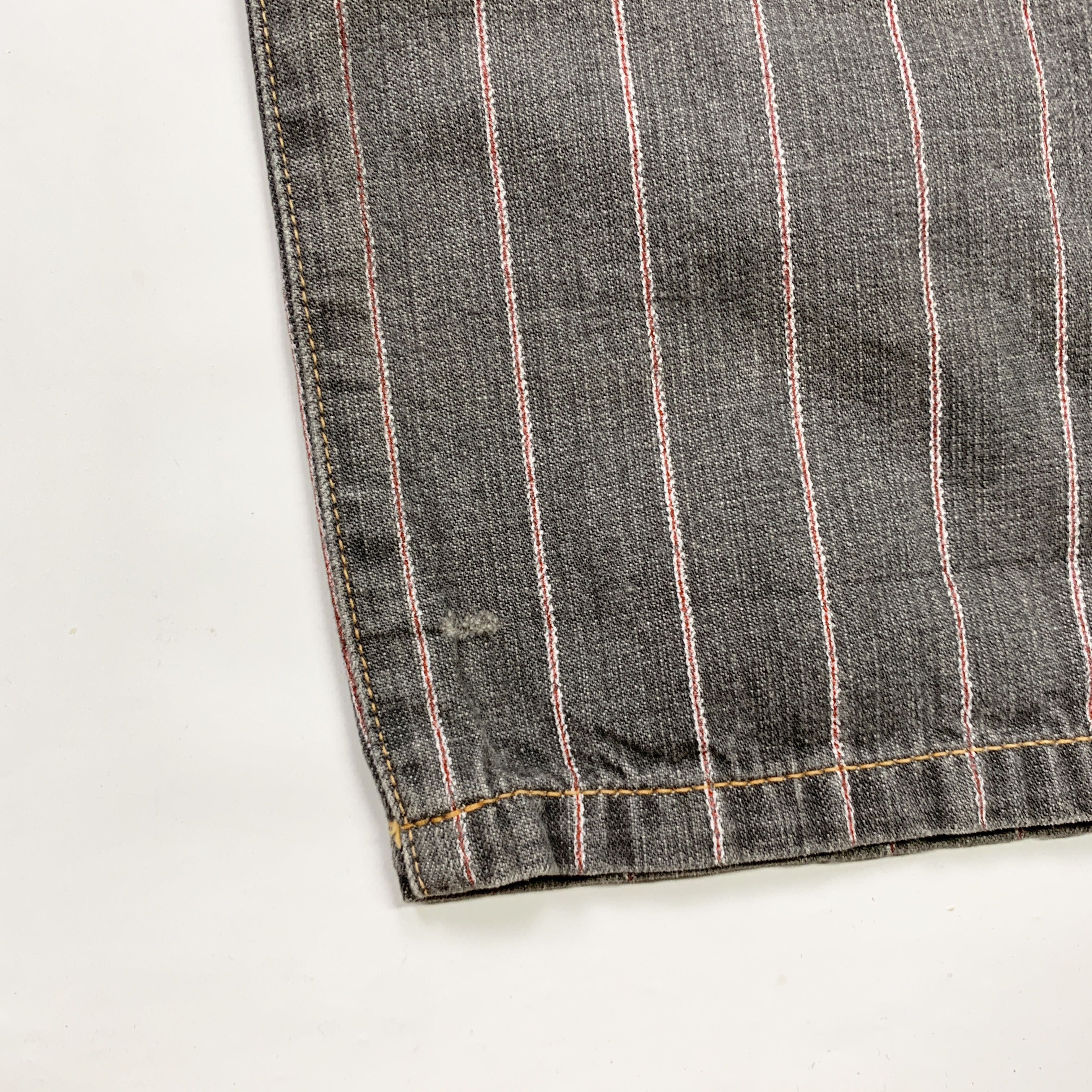 2004 Striped / Paisley Lined Denim Jeans
