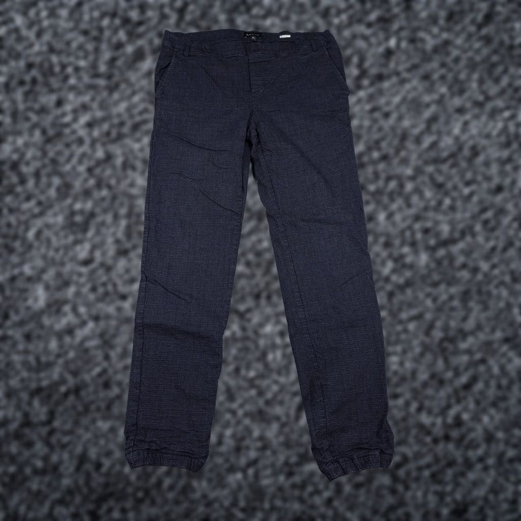 Emporio Armani Emporio Armani Pants Adult / Juniors 31 x 28 Blue Slim Stretch Knit Textured Slim Jogger Jeans Logo Pockets Straight Leg Men Size US 31 - 1 Thumbnail