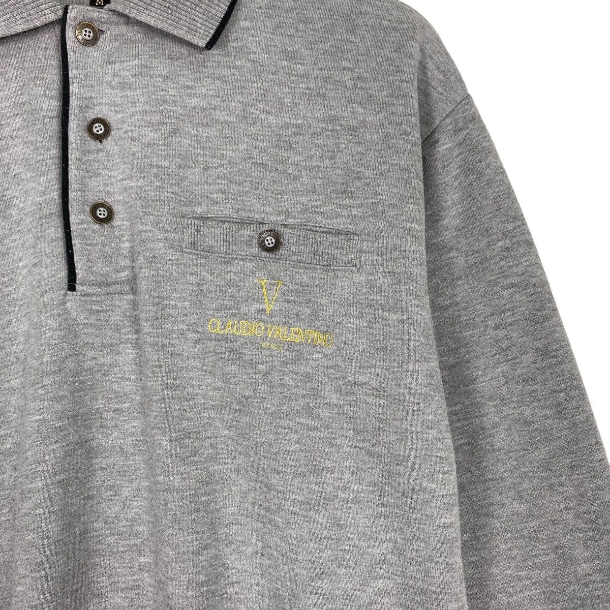 Designer Vintage 90s Claudio Valentino Collar Sweatshirt Size M Size US L / EU 52-54 / 3 - 6 Thumbnail