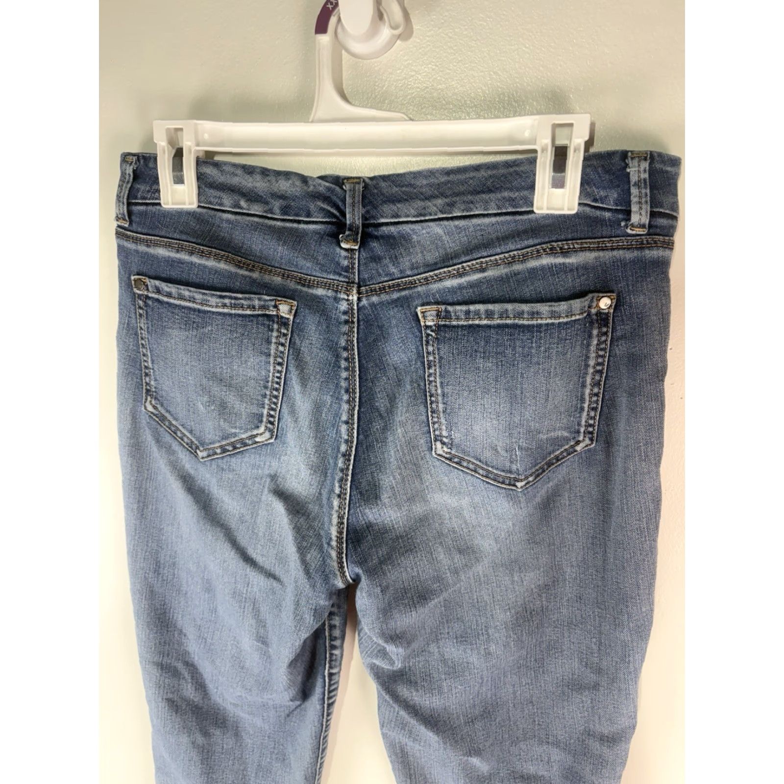 Vintage Metaphor Wash Jeans Distressed Ankle Womens Size 10 City Preppy Metaphor Ankle Jeans 10 Blue Cotton Denim Spandex Polyester Rayon Cotton Leather? Size 32" / US 10 / IT 46 - 5 Thumbnail