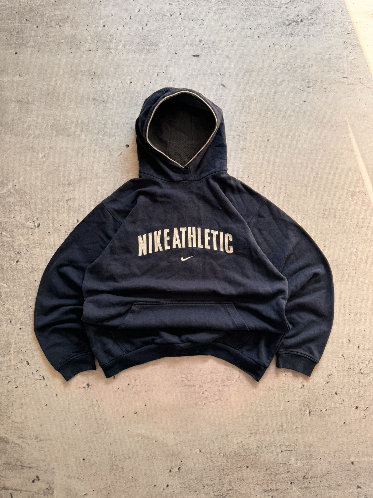Nike × Vintage NIKE VINTAGE CENTER LOGO OVERSIZE BOXY HOODIE Size US S / EU 44-46 / 1 - 1 Thumbnail