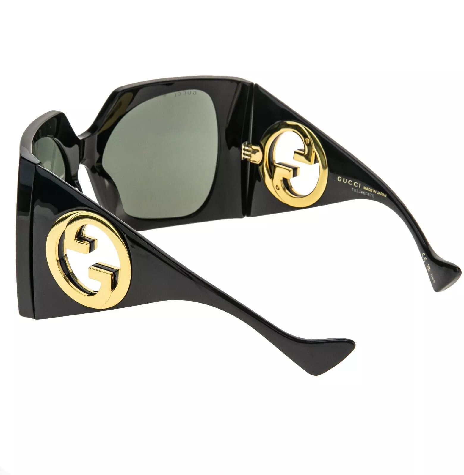 Gucci GUCCI 1255 Black Gold Logo Gg1255S Oversized Mask Wrap 001 Size ONE SIZE - 7 Thumbnail