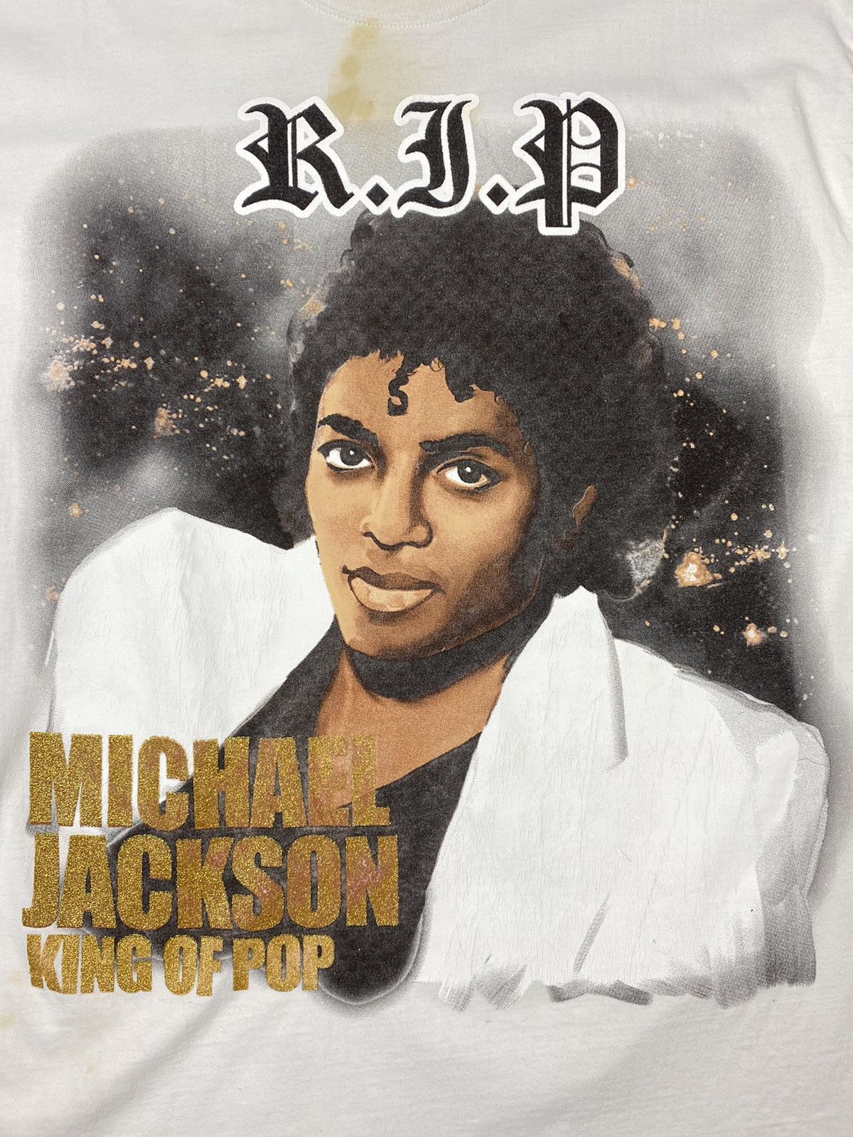Vintage Vintage Michael Jackson RIP King of Pop Memorial T Shirt Size US XL / EU 56 / 4 - 6 Thumbnail