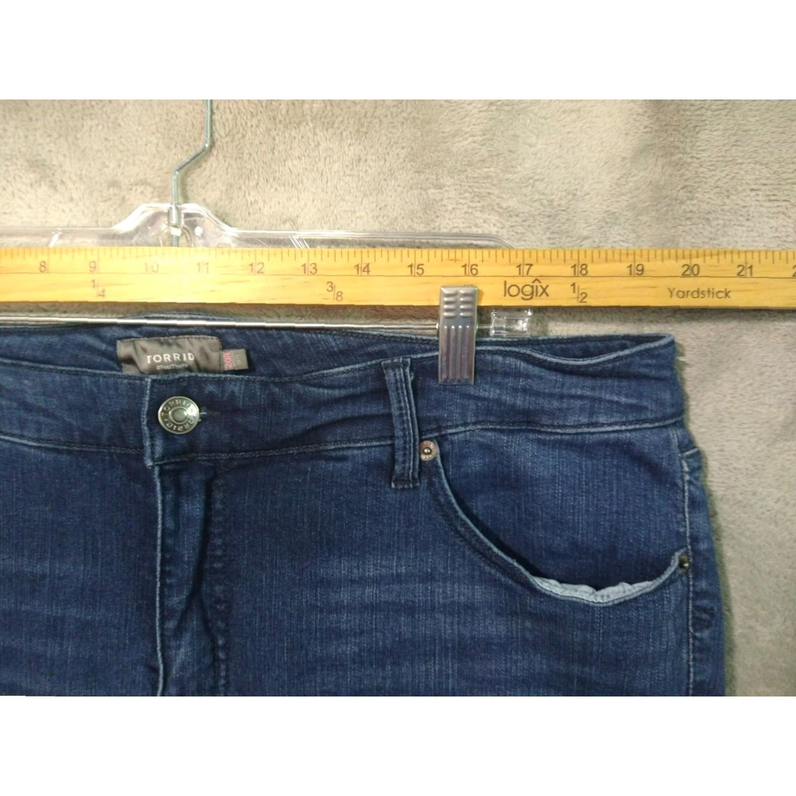 Torrid Torrid Jeans 20R Womens Blue Perfect Skinny Ankle Stretch Mid Rise Dark Wash Size 42" / US 20 - 3 Thumbnail