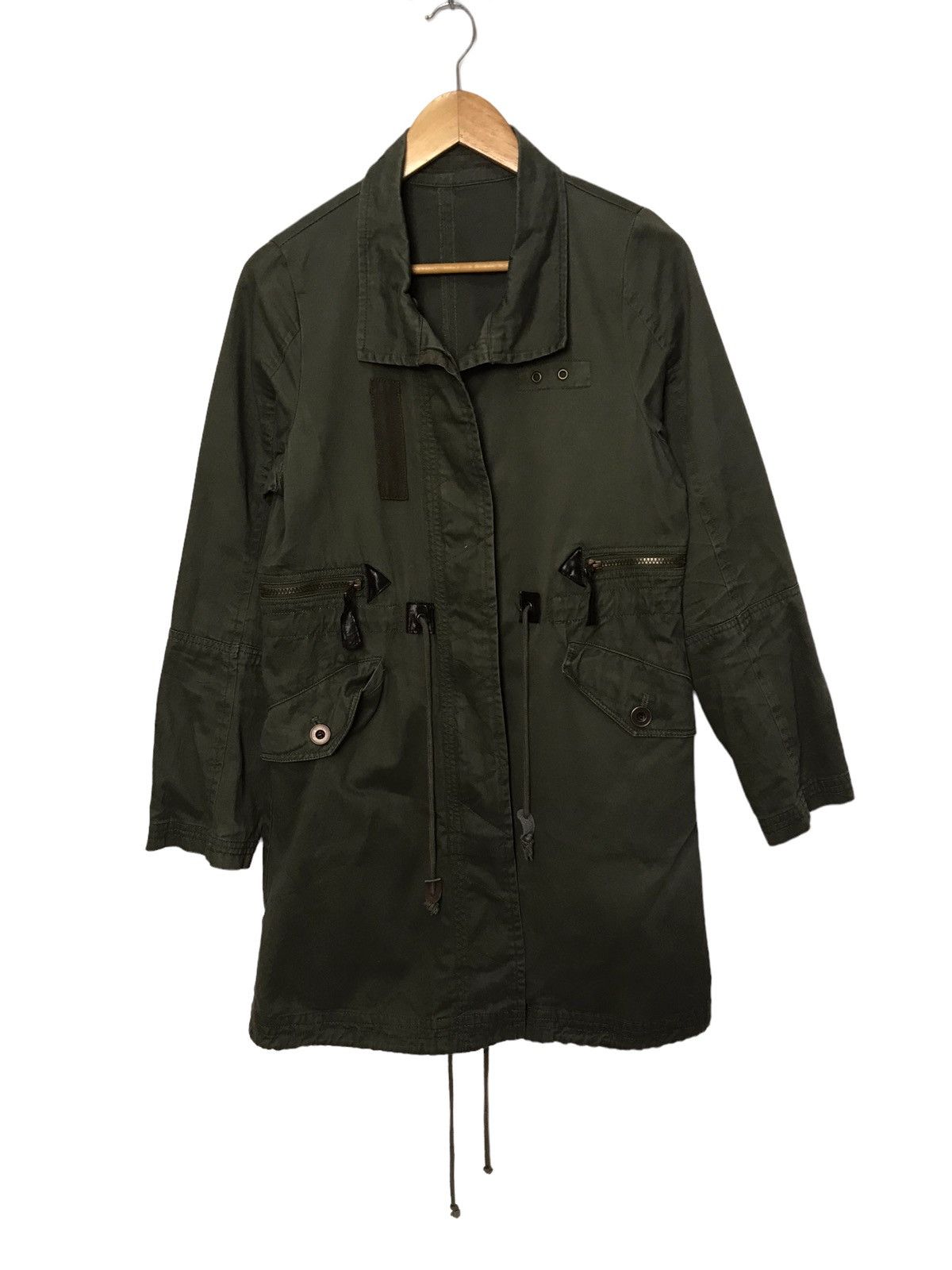 image of Military Style Fishtail Parka in Green, Men's (Size Small)