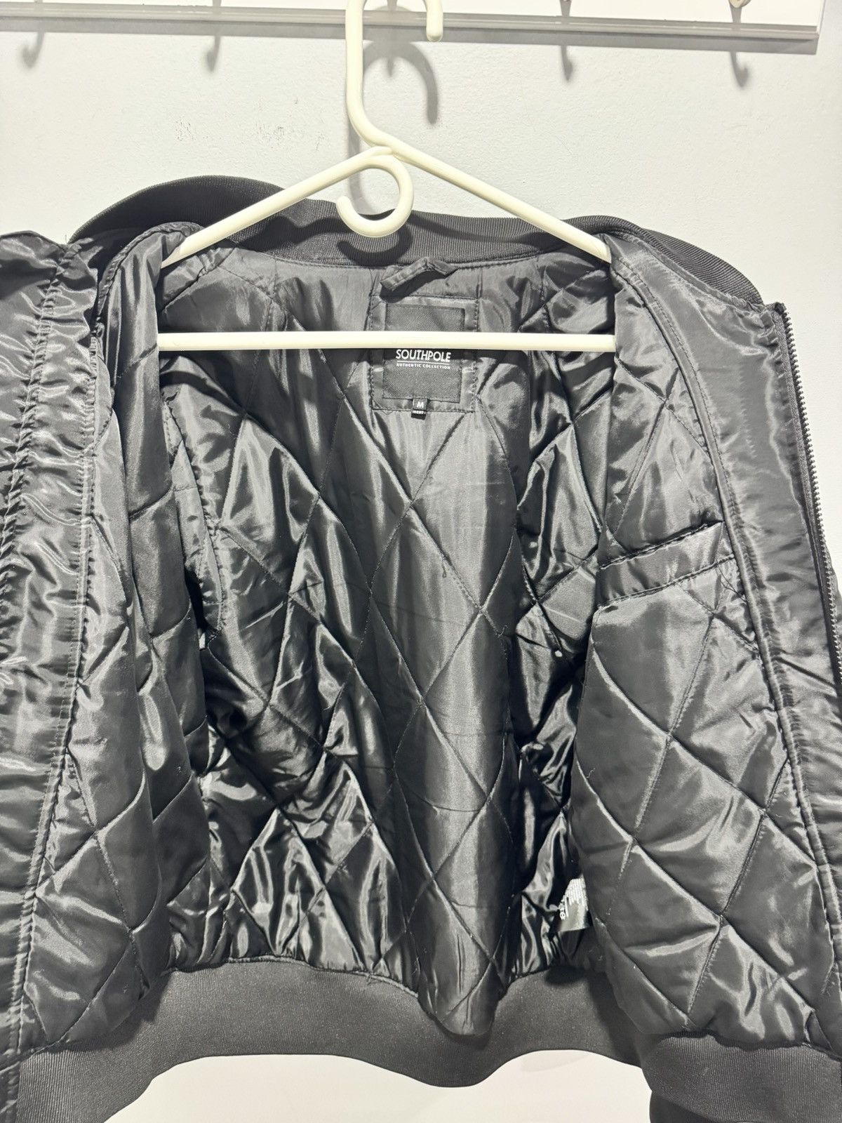 Southpole Vintage South Pole Bomber Quilted Jacket Size Medium Black Size US M / EU 48-50 / 2 - 2 Thumbnail