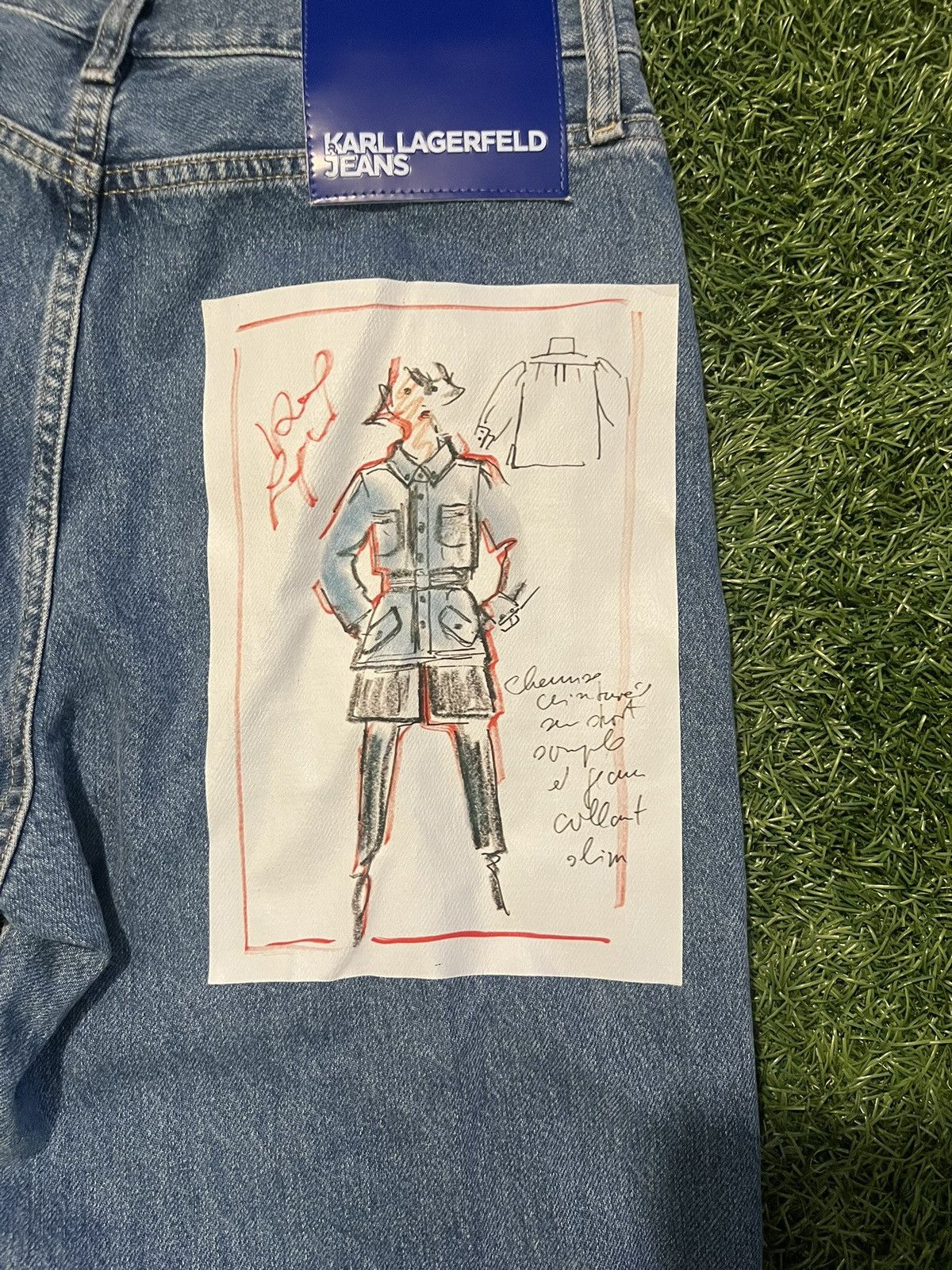 Karl Lagerfeld Karl Lagerfeld Archive Graphic Jeans Relaxed Blue Denim Size US 32 / EU 48 - 5 Thumbnail