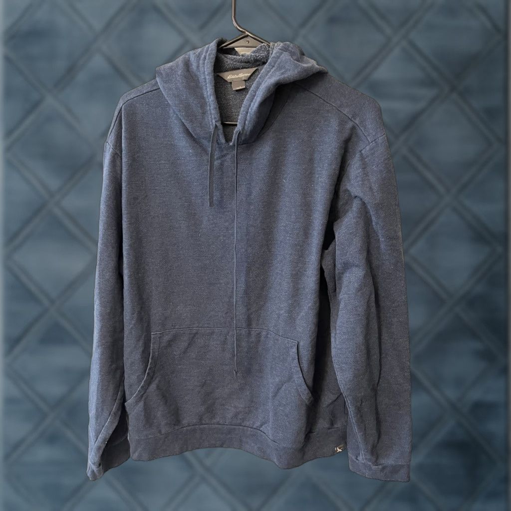 Eddie Bauer Eddie Bauer Hoodie Men’s Size Large Blue Solid Pullover Long Sleeve Cotton Polyester Fleece Size US L / EU 52-54 / 3 - 1 Thumbnail