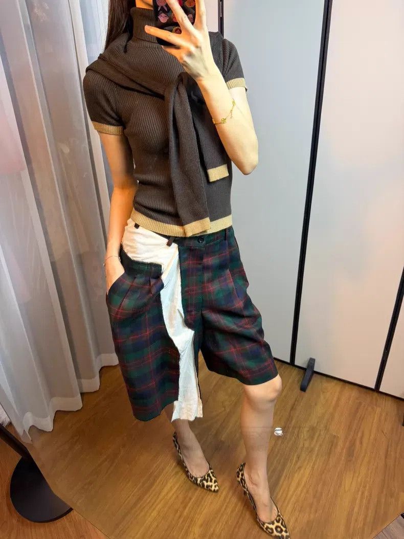 Comme des Garcons Comme Des Garcons size S Asymmetric Patched Wool Pants Size 23" - 6 Thumbnail