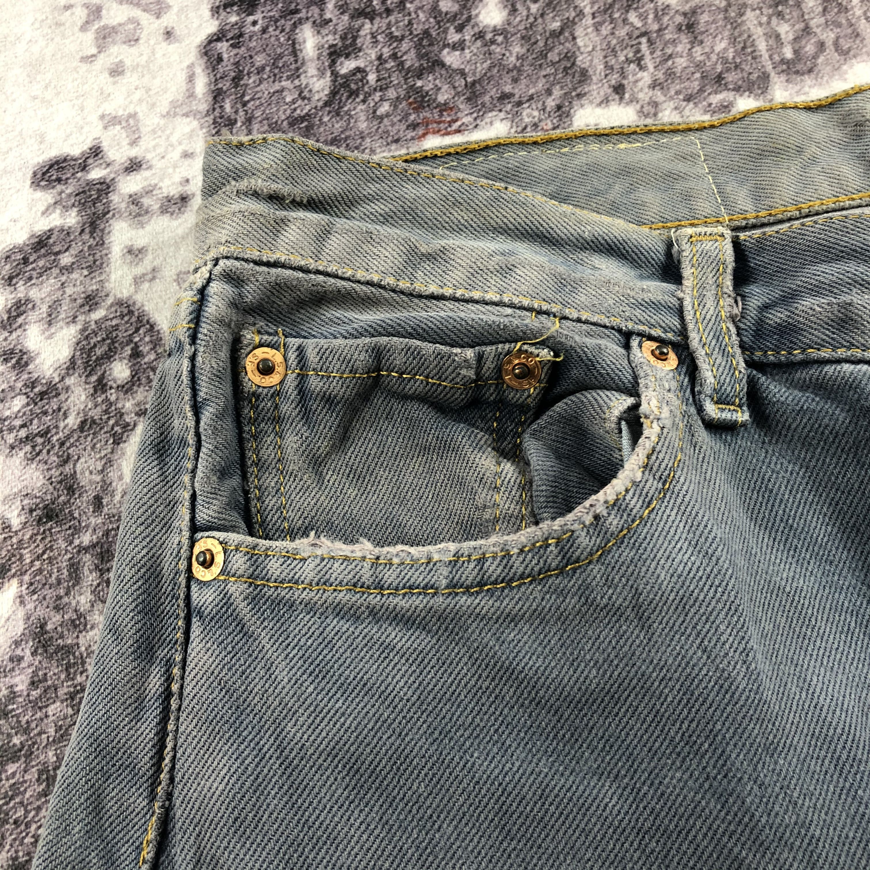 Levi's Vintage 90s Levis 501 Faded Black Jeans-JM2418 Size US 31 - 11 Thumbnail