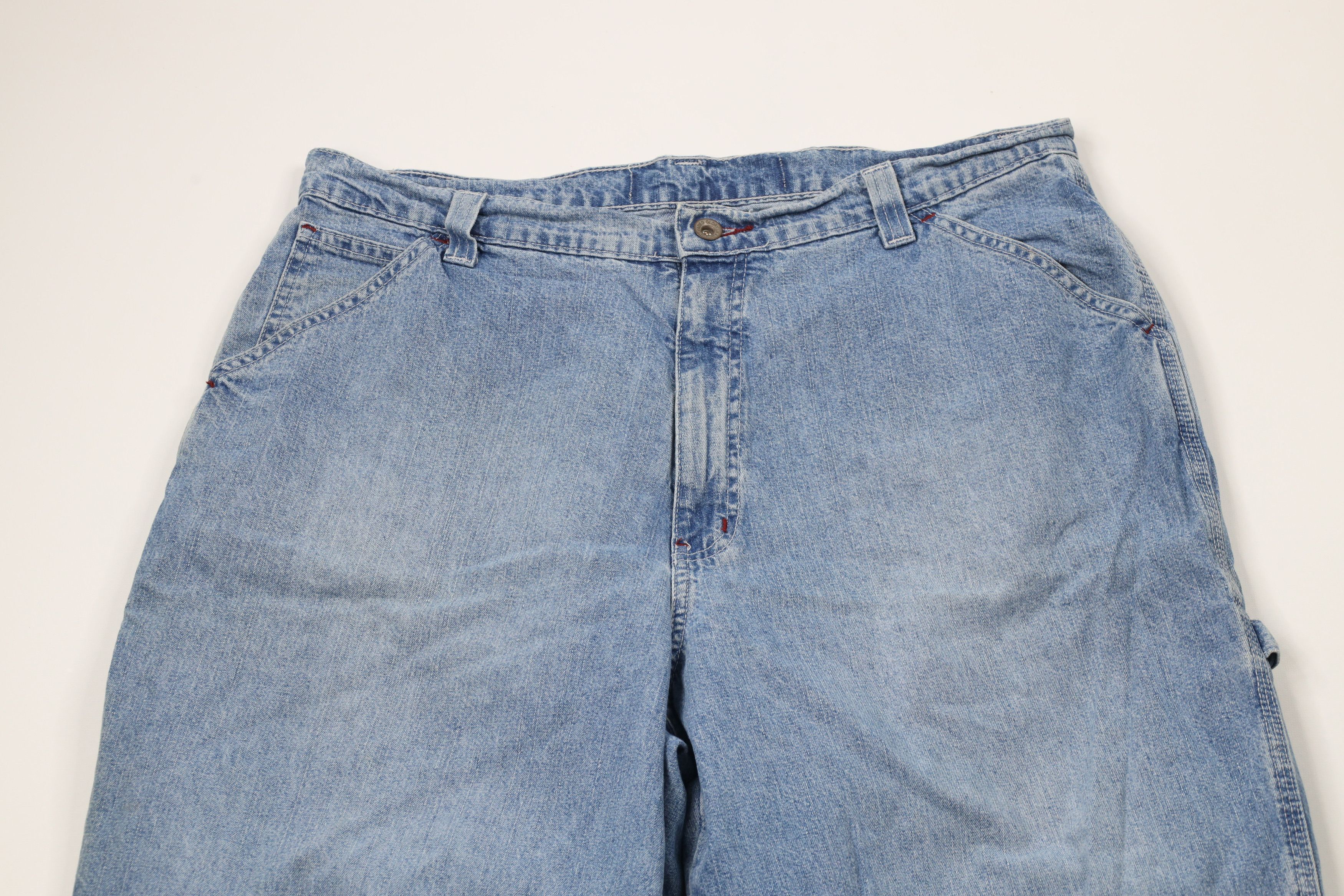 Vintage Vintage 90s Streetwear Baggy Wide Leg Carpenter Denim Jeans Size US 36 / EU 52 - 2 Thumbnail