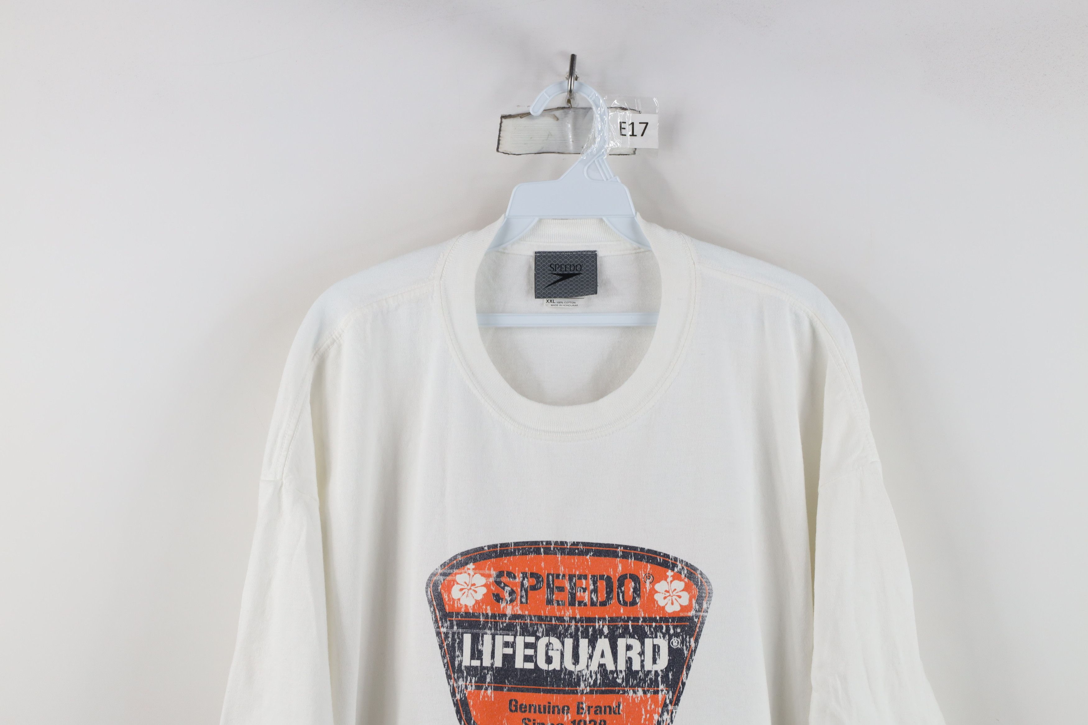 Speedo Vintage Y2K 2003 Speedo Lifeguard Short Sleeve T-Shirt White Size US XXL / EU 58 / 5 - 2 Thumbnail