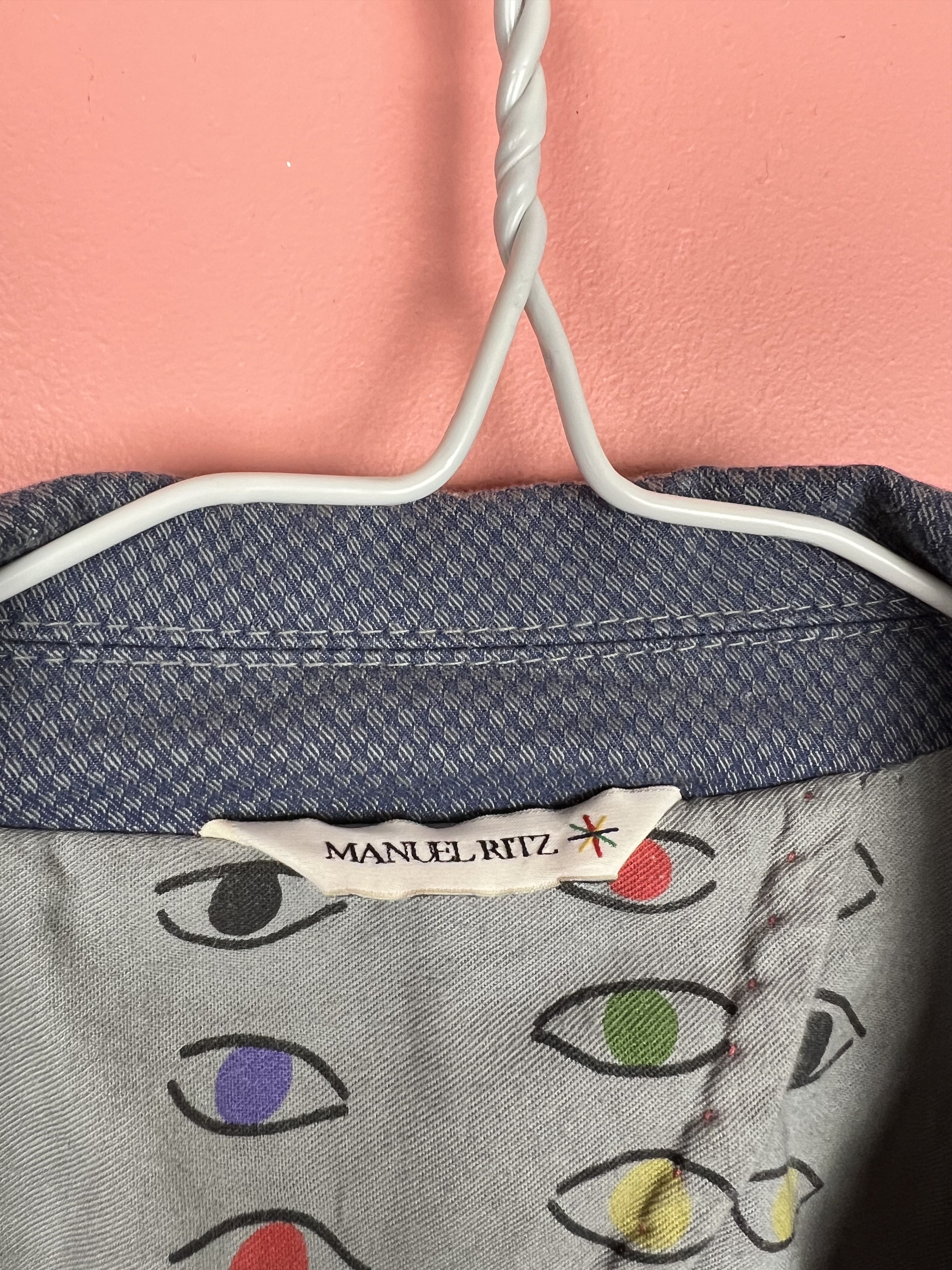 Manuel Ritz Manuel Ritz men's blue blazer cotton luxury Size 52R - 2 Thumbnail