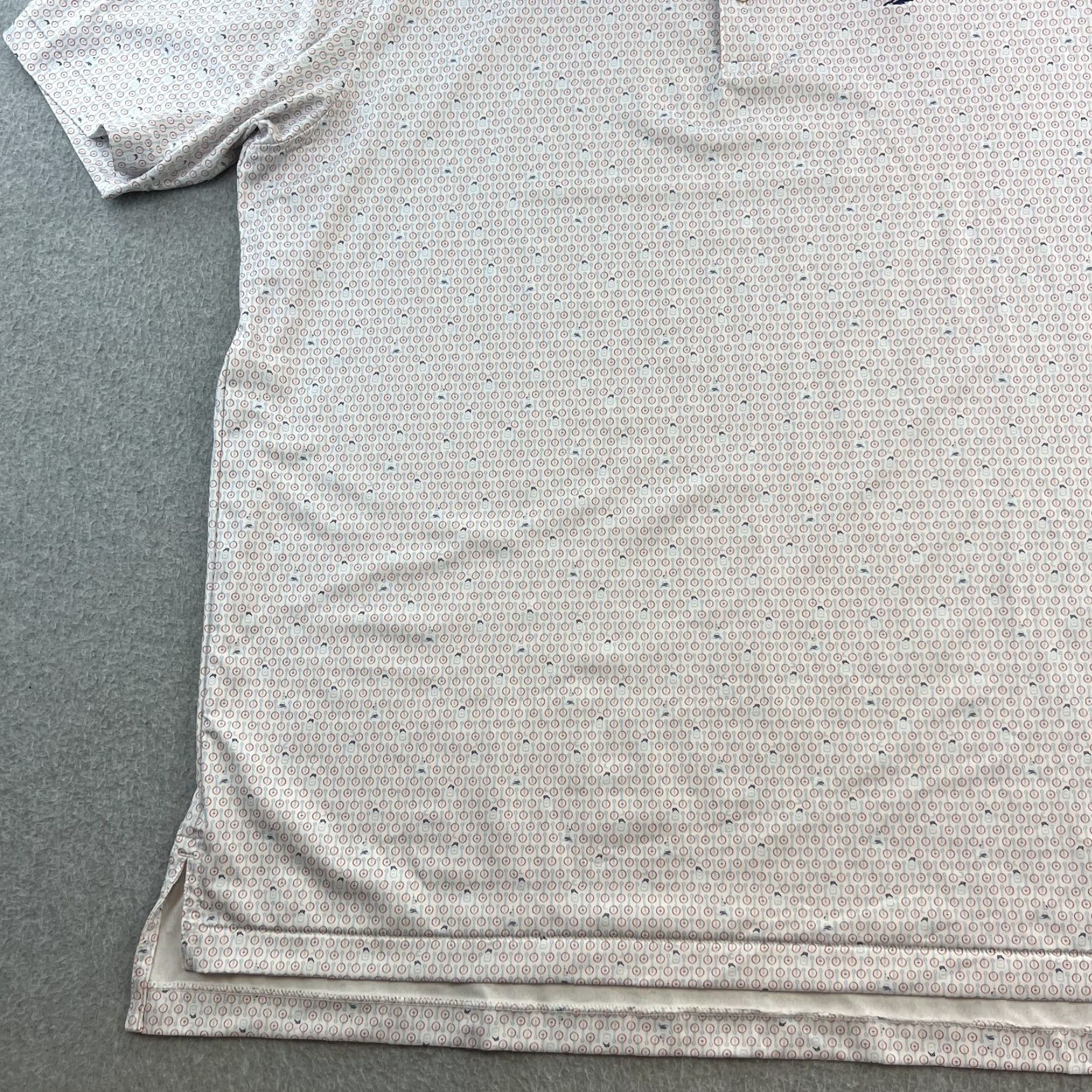 Peter Millar Peter Millar Polo Shirt Mens XL White Blue Red Pattern Summer Comfort Golf Shirt Size US XL / EU 56 / 4 - 7 Thumbnail