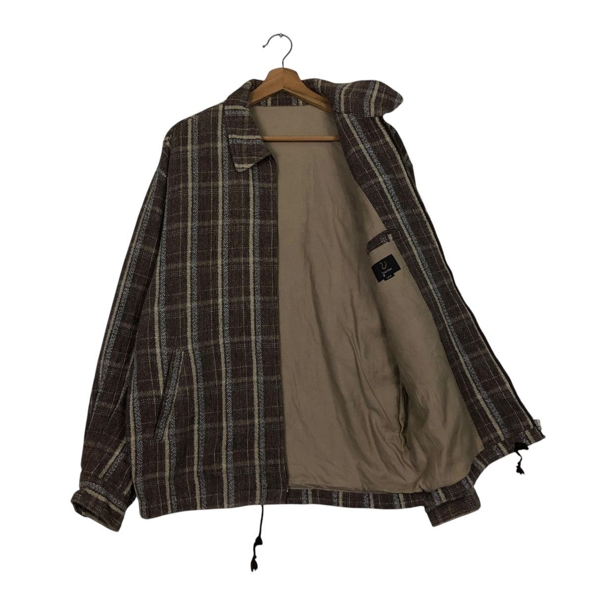 Japanese Brand 🔥VINTAGE CHORE JACKET WOOL ZIPPER VERRINE TARTAN DESIGN Size US L / EU 52-54 / 3 - 13 Thumbnail