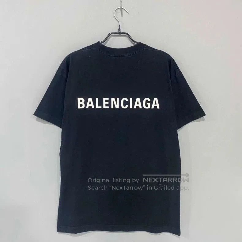 Balenciaga Balenciaga Black Logo Short Sleeve Tee. Size US S / EU 44-46 / 1 - 1 Thumbnail