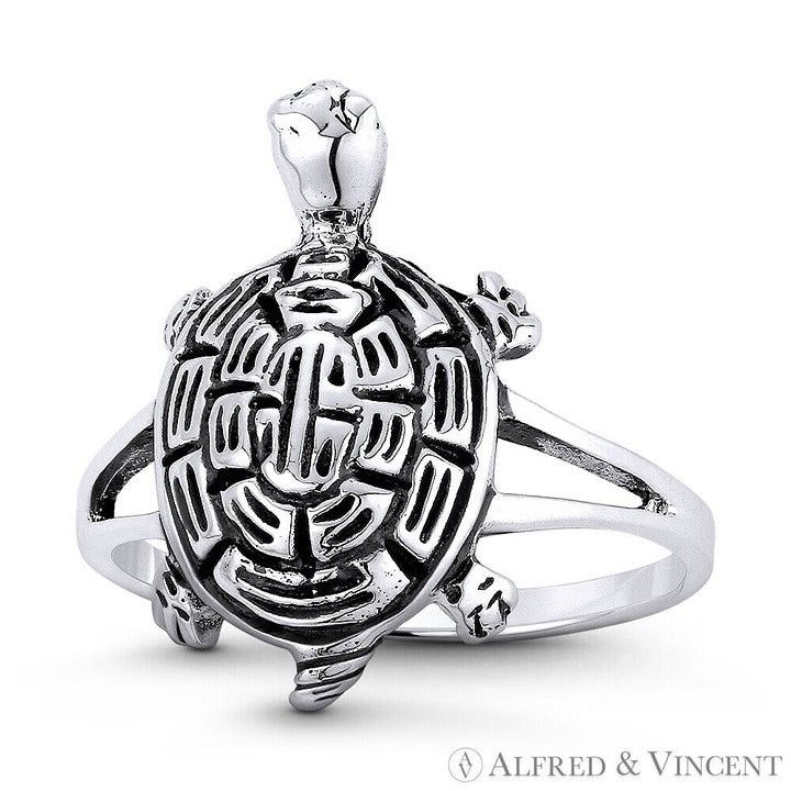 Other Turtle Spirit Animal Charm Boho Ring in 925 Sterling Silver Size ONE SIZE - 1 Preview