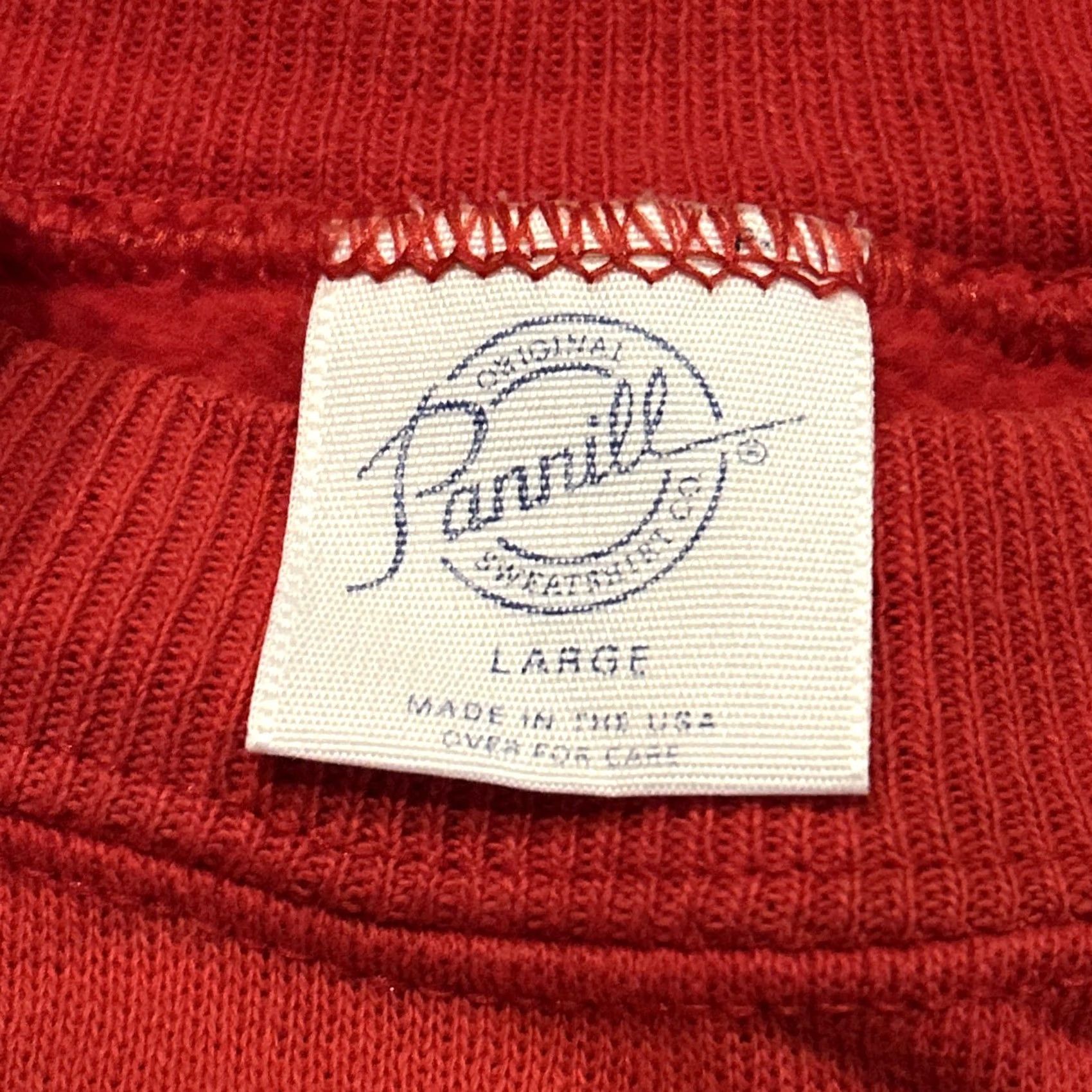 Vintage VTG 90s DESERT STORM RED SWEATSHIRT USA Military Persian Gulf Crew Neck Unisex Adults L Cotton Blend Vintage Yes Pannill Graphic Print Size US L / EU 52-54 / 3 - 4 Thumbnail