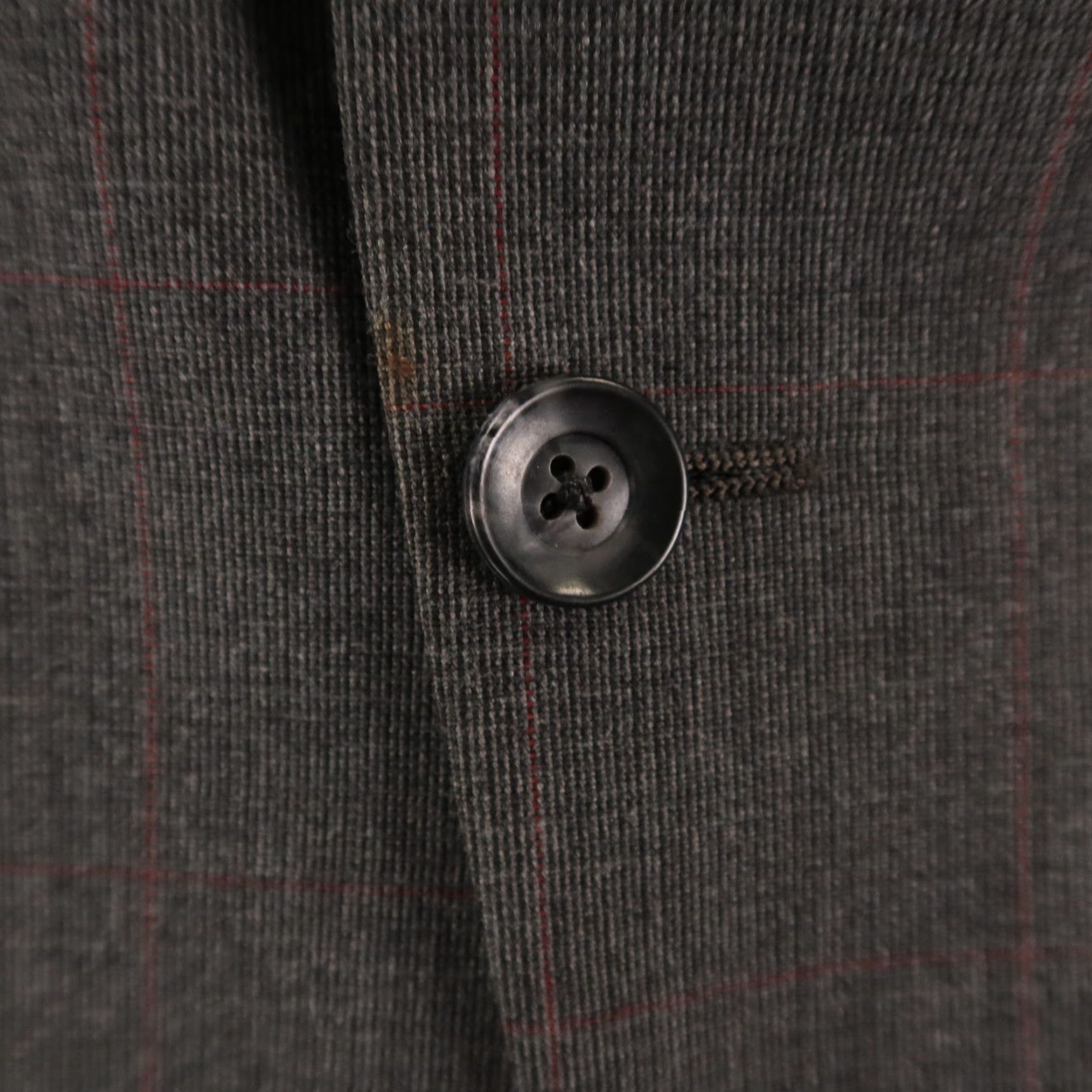 VINTAGE Cavalier Blazer 42R Gray Wool Check Single Breasted 80s Mens