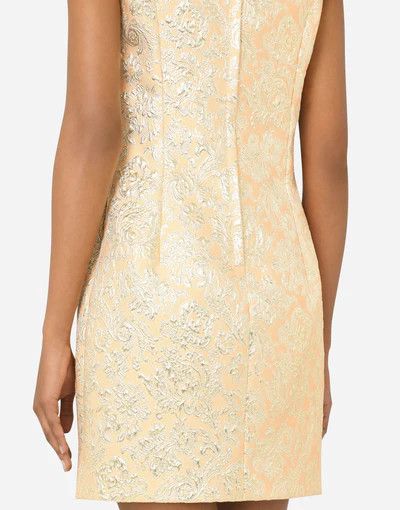 Dolce & Gabbana o1y0825 Mini Dress in Salmon Pink/Silver Size S / US 4 / IT 40 - 3 Thumbnail