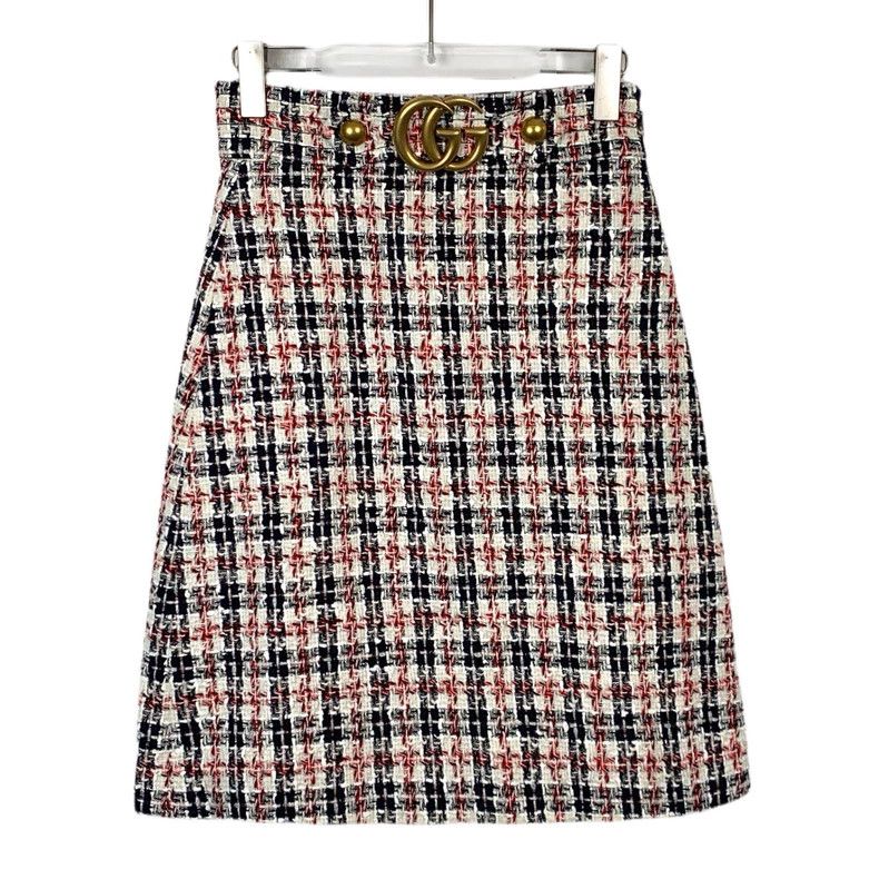 Gucci Gucci Colorful Check G G Cotton Skirt Size US 38 / EU 54 - 1 Thumbnail