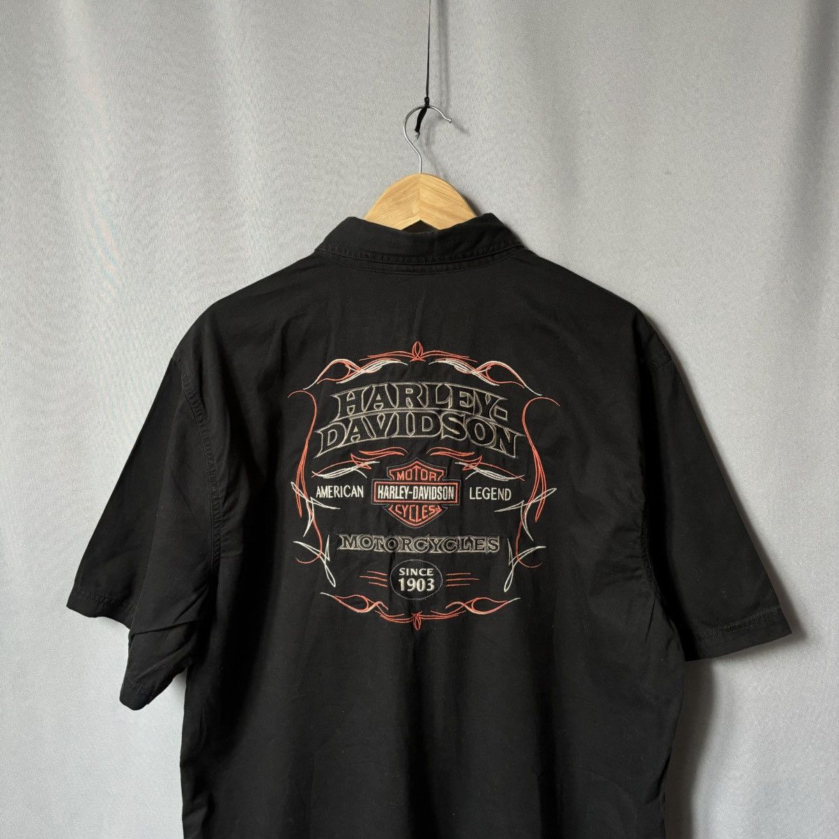 Harley Davidson Harley Davidson vintage shirt button up xl black big logo Size US XL / EU 56 / 4 - 2 Thumbnail
