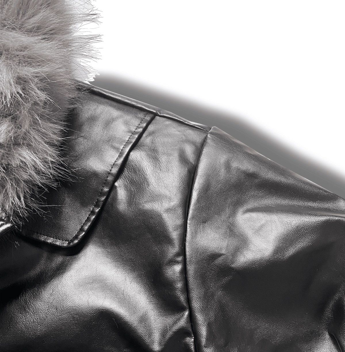 Japanese Brand Leather Faux Fur Bomber Jacket Size US M / EU 48-50 / 2 - 4 Thumbnail