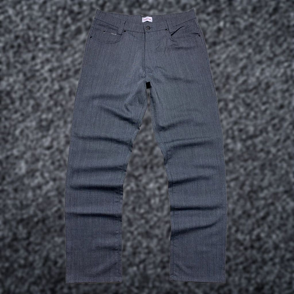 Versace VINTAGE Versace Mens Chino Pants Wool Gray 36 Size US 36 / EU 52 - 1 Thumbnail