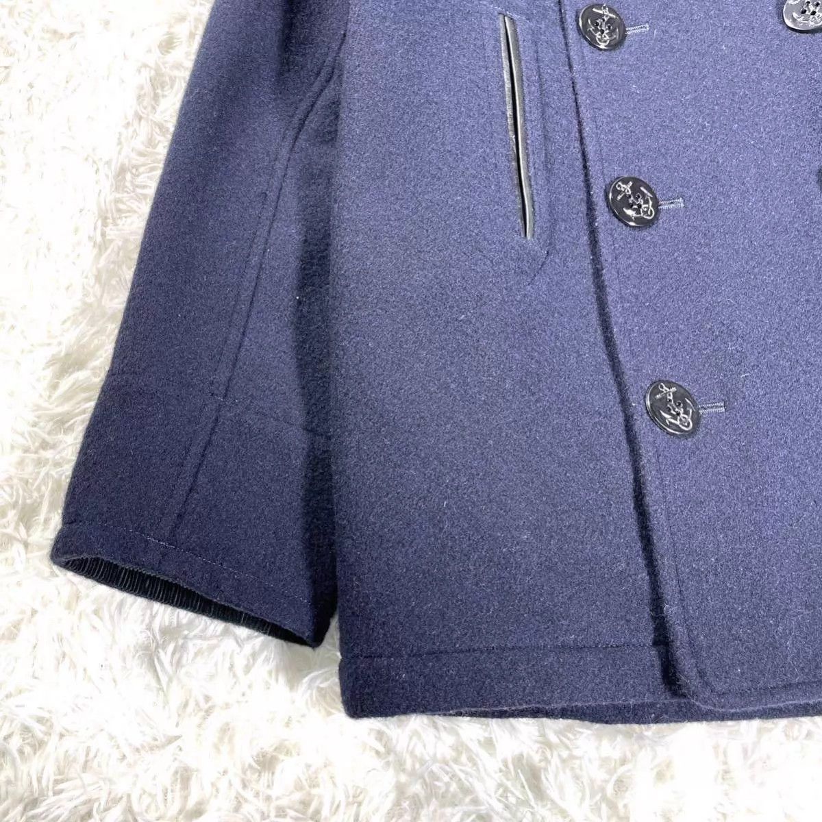 Neighborhood NEIGHBORHOOD Navy Wool Coat S Leather Panel Size US S / EU 44-46 / 1 - 6 Thumbnail