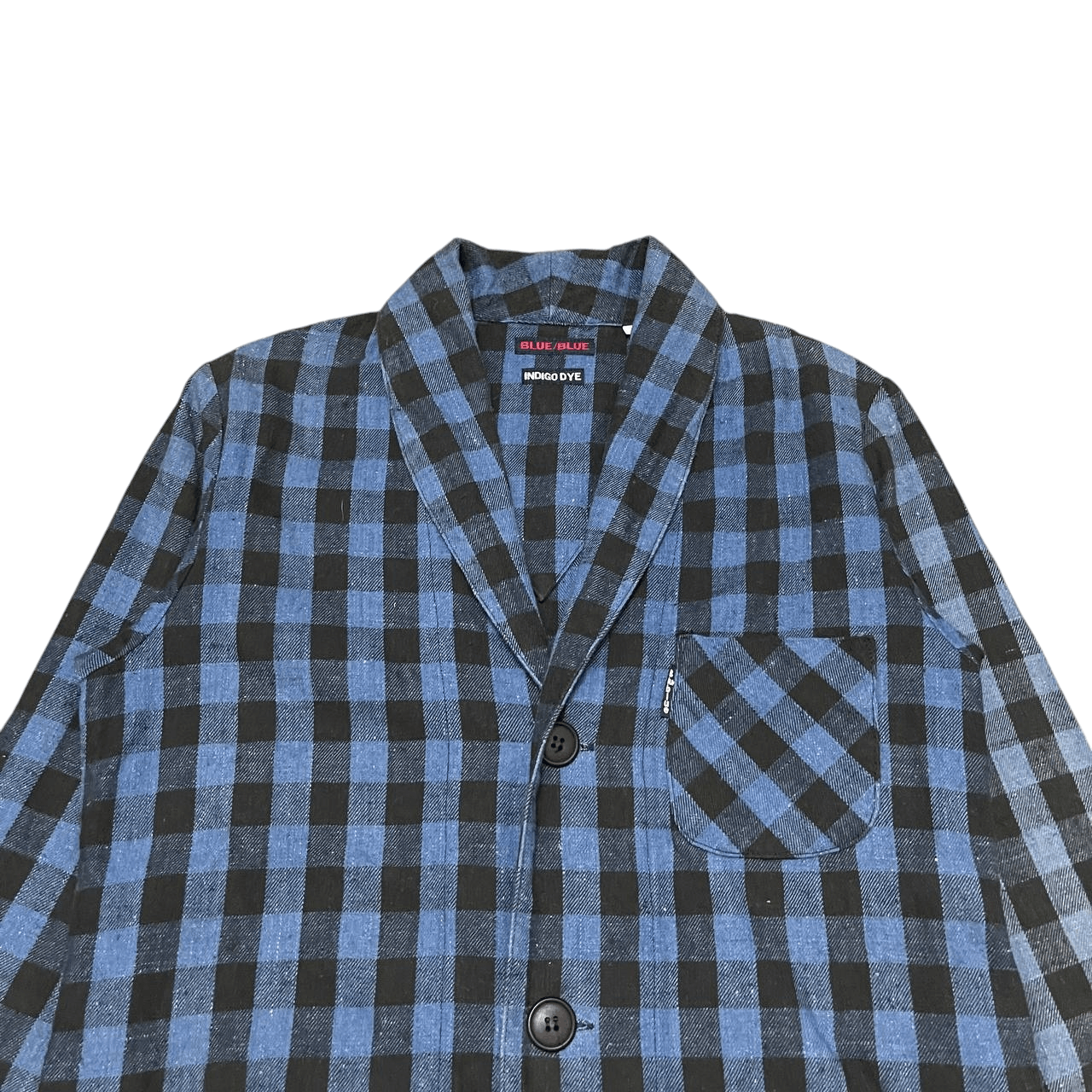 Blue Blue Japan Vintage Blue Blue Japan Indigo Dye Plaid Jacket Size US S / EU 44-46 / 1 - 2 Thumbnail