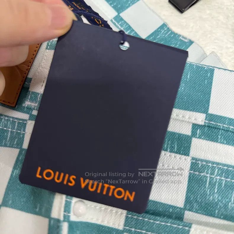 Louis Vuitton Louis Vuitton White and green checkerboard jeans Size US 34 / EU 50 - 5 Thumbnail