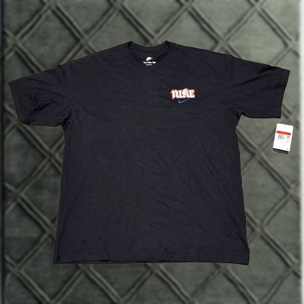 Nike Nike Air Max90 T-Shirt Large Tall Relaxed Embroidered Swoosh Graphic Black Mens 90s Size US L / EU 52-54 / 3 - 1 Thumbnail