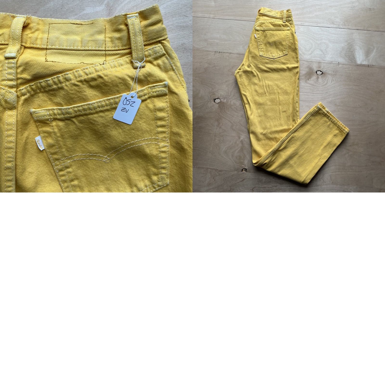 Levi's Vintage Levi's 501 Jeans 25x30.5 Yellow 80s Denim For Women Made In USA Summer Size 42" / US 20 - 8 Thumbnail