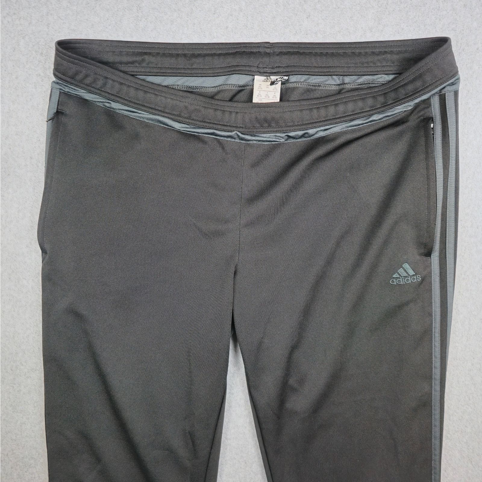 Adidas Adidas 2XL Black Track Pants Drawstring Zip Pockets & Ankles Size US 42 / EU 58 - 4 Thumbnail