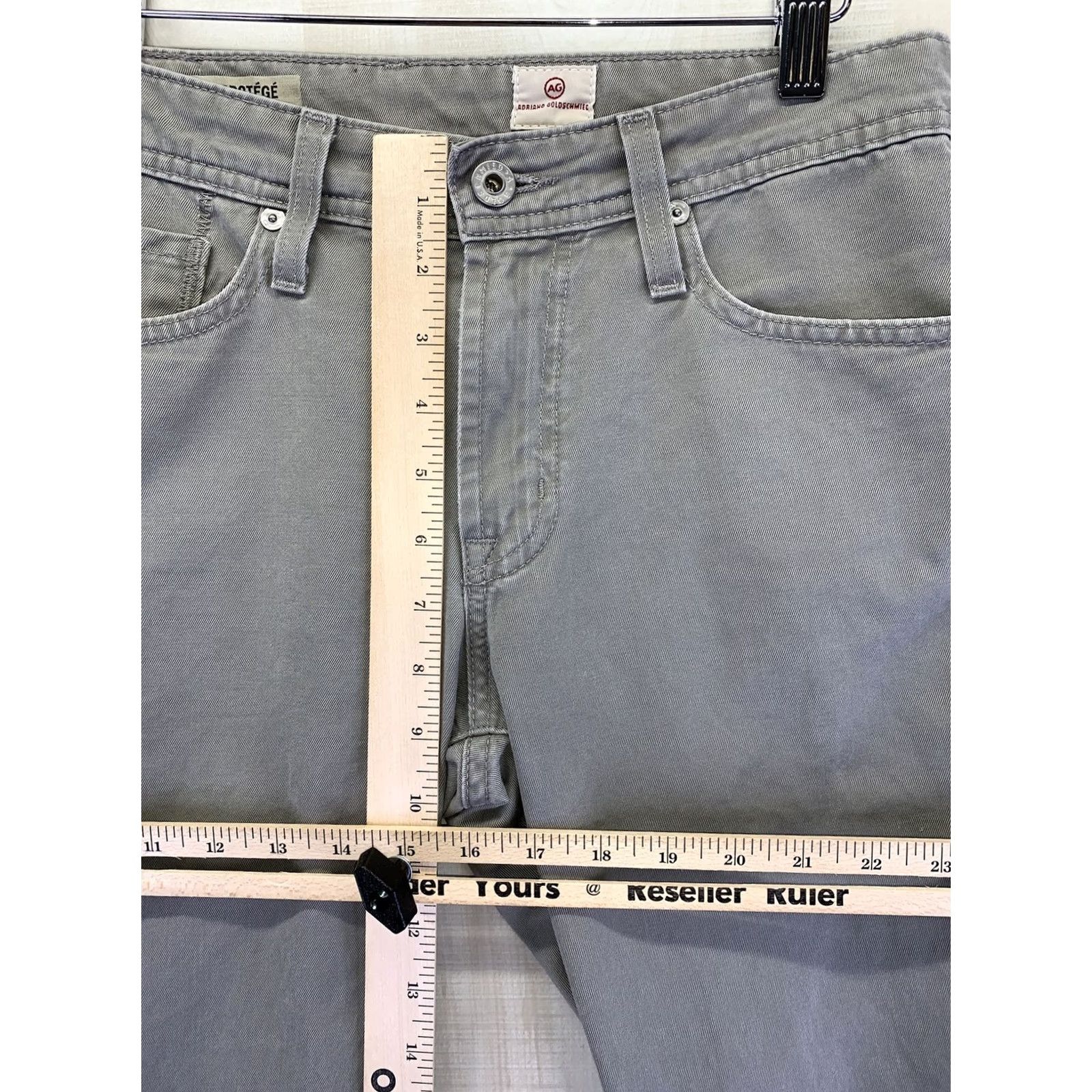 Vintage AG Adriano Goldschmied The Protégé Womens Pants Straight Size 29 Gray Cotton Blend Chino 29in Casual Workwear Vintage No Womens Size 29" - 3 Thumbnail
