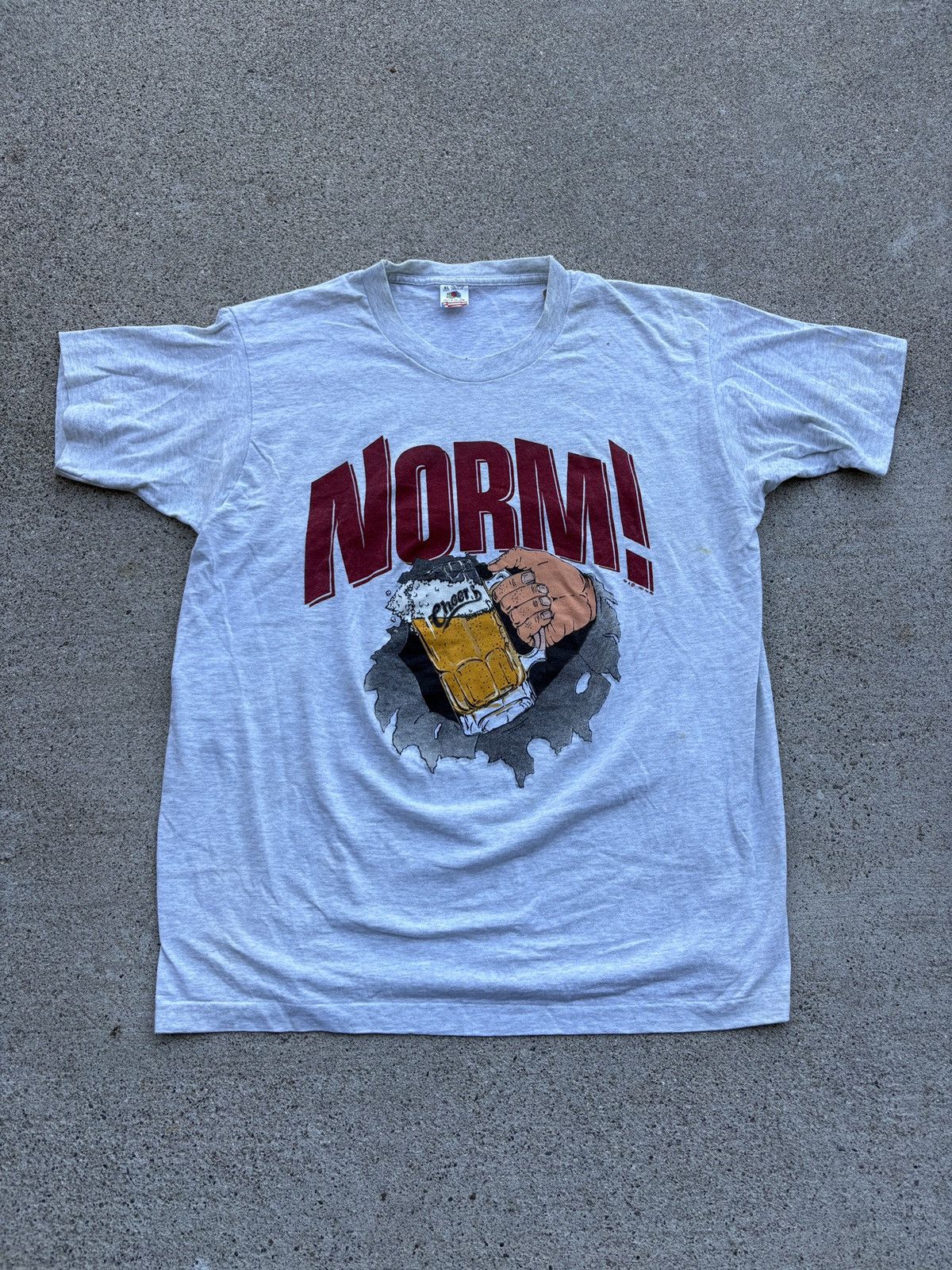 Fruit Of The Loom Vintage 1984 Fruit of the Loom Cheers “NORM!” T-Shirt Sz. XL Size US XL / EU 56 / 4 - 1 Thumbnail