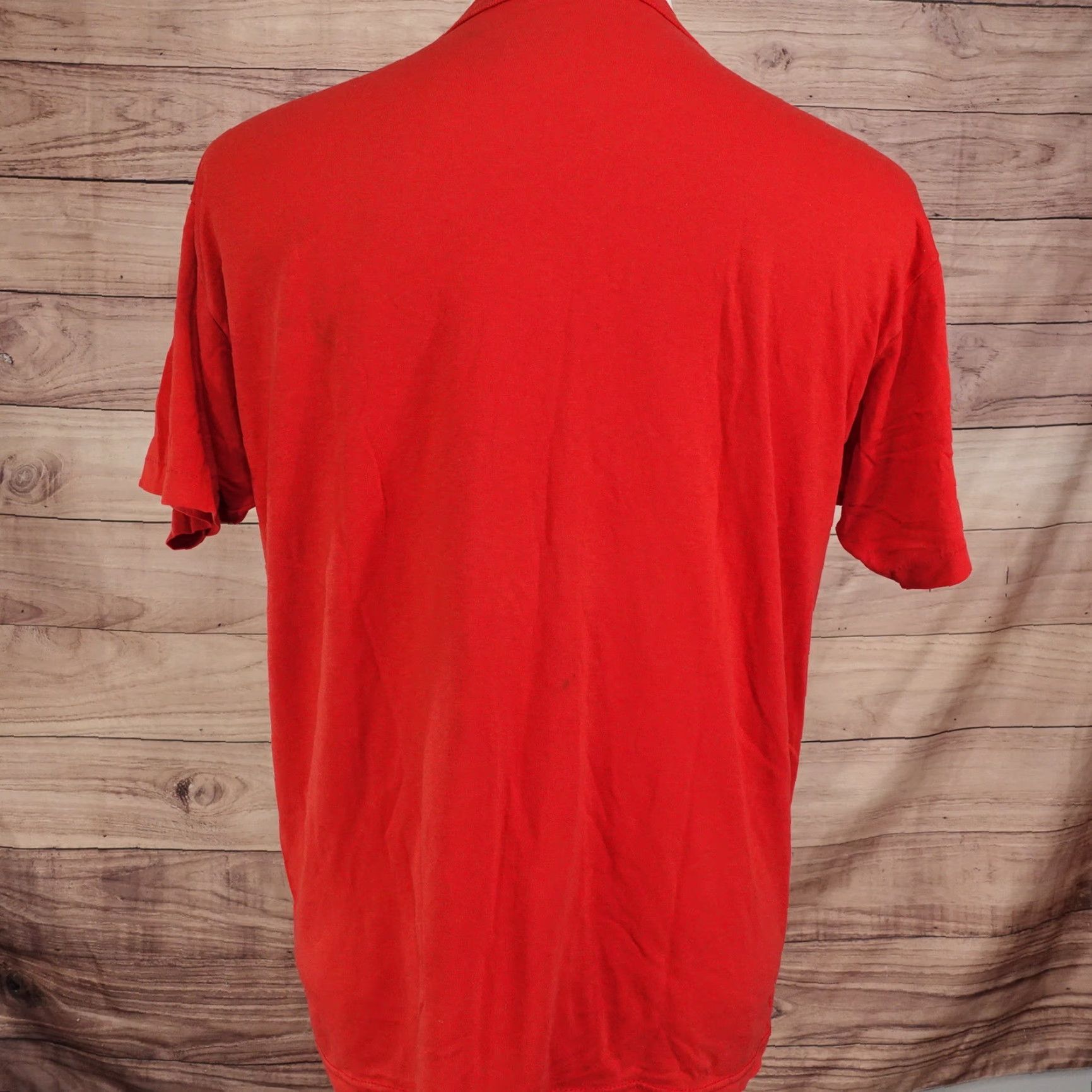 Russell Athletic VINTAGE Russell Athletic T-Shirt Unisex Adult L Red Single Stitch Plain Blank Crew Neck Short Sleeve 100% Cotton Mens Womens Girls Boys Size US L / EU 52-54 / 3 - 5 Thumbnail