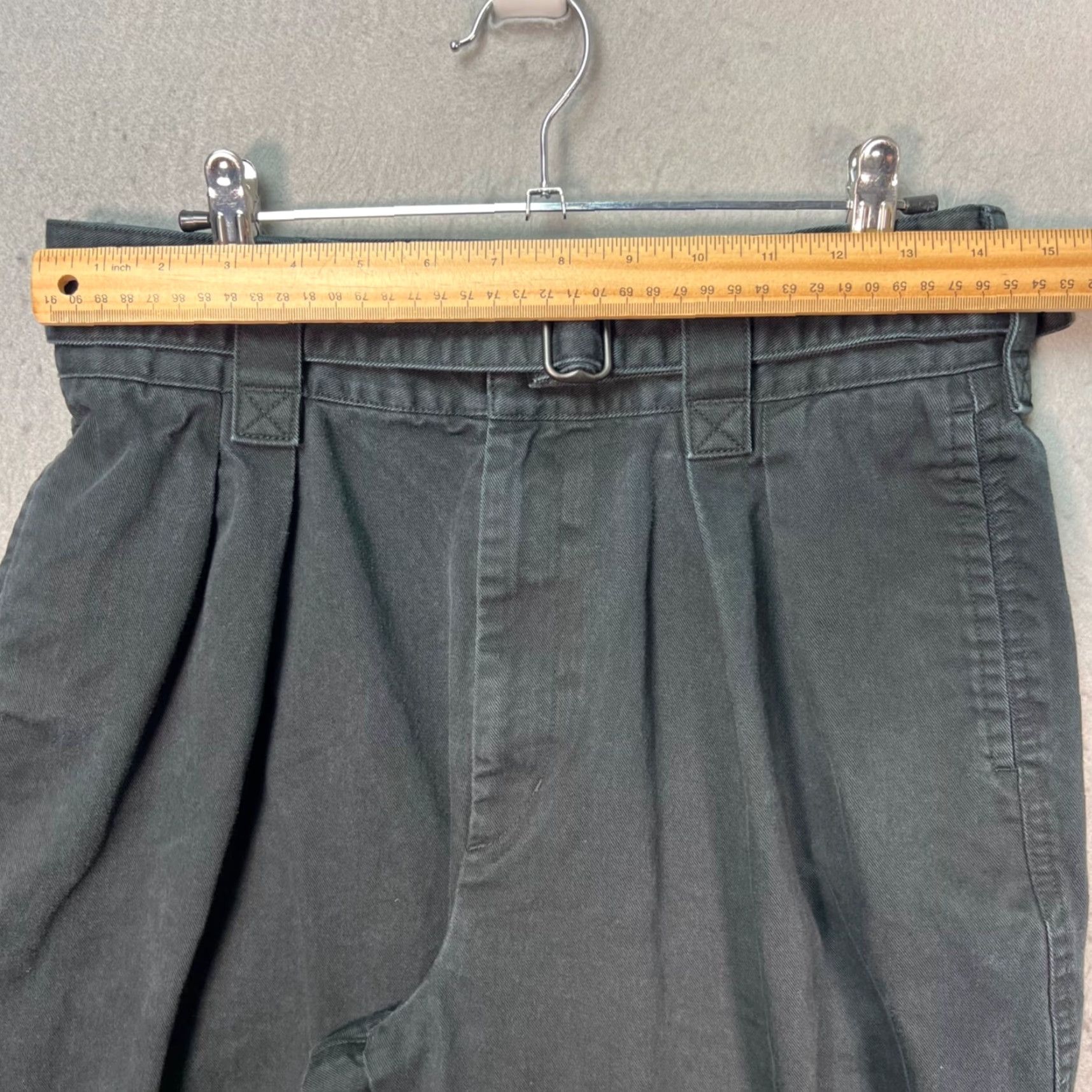 Uniqlo UNIQLO U Womens Size 8 Black High-Waisted Wide-Leg Cotton Pants With Belt Size 30" / US 8 / IT 44 - 5 Thumbnail